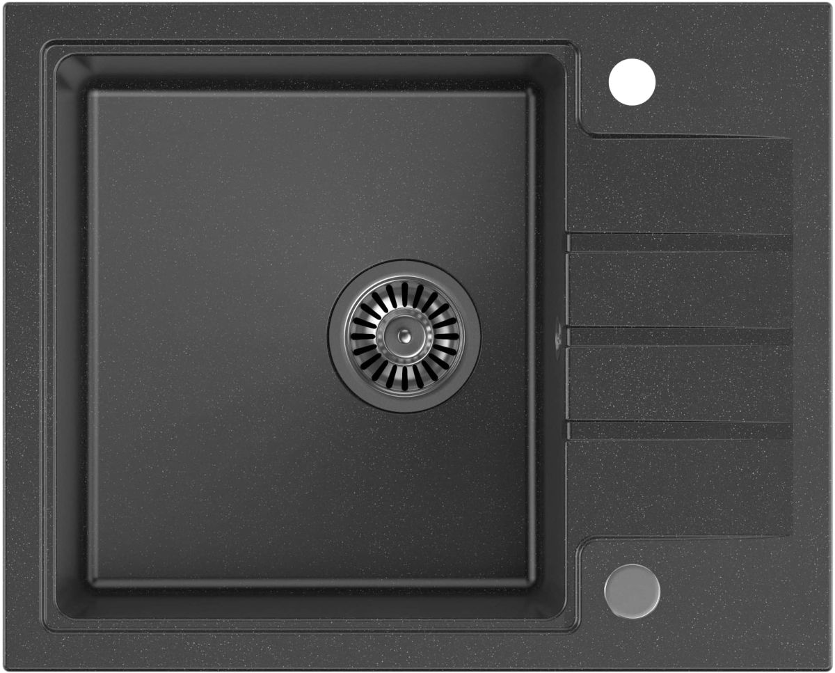 Quadron Peter évier graniteq 62x50 cm noir HCQP6250CZK