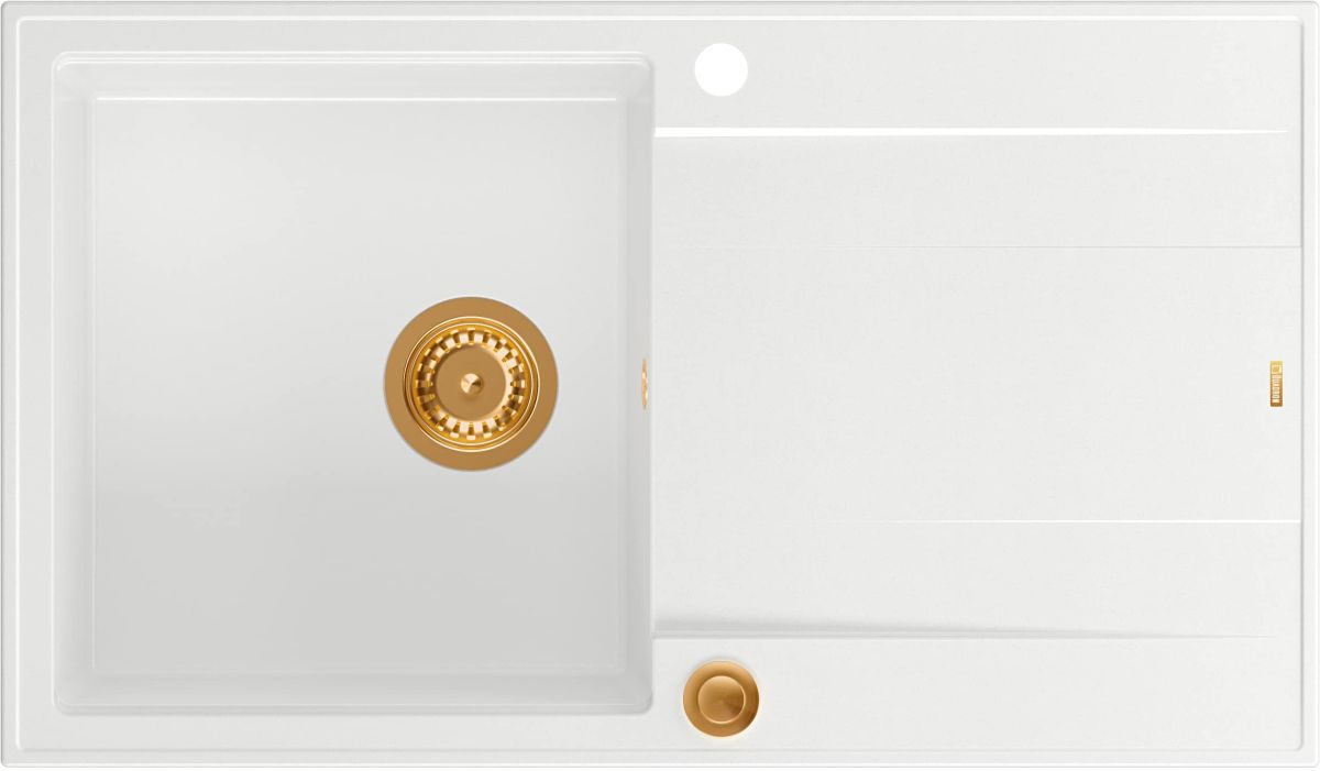 Quadron Evan évier graniteq 86x50 cm blanc HCQE8650U1_PVDC1_P2O