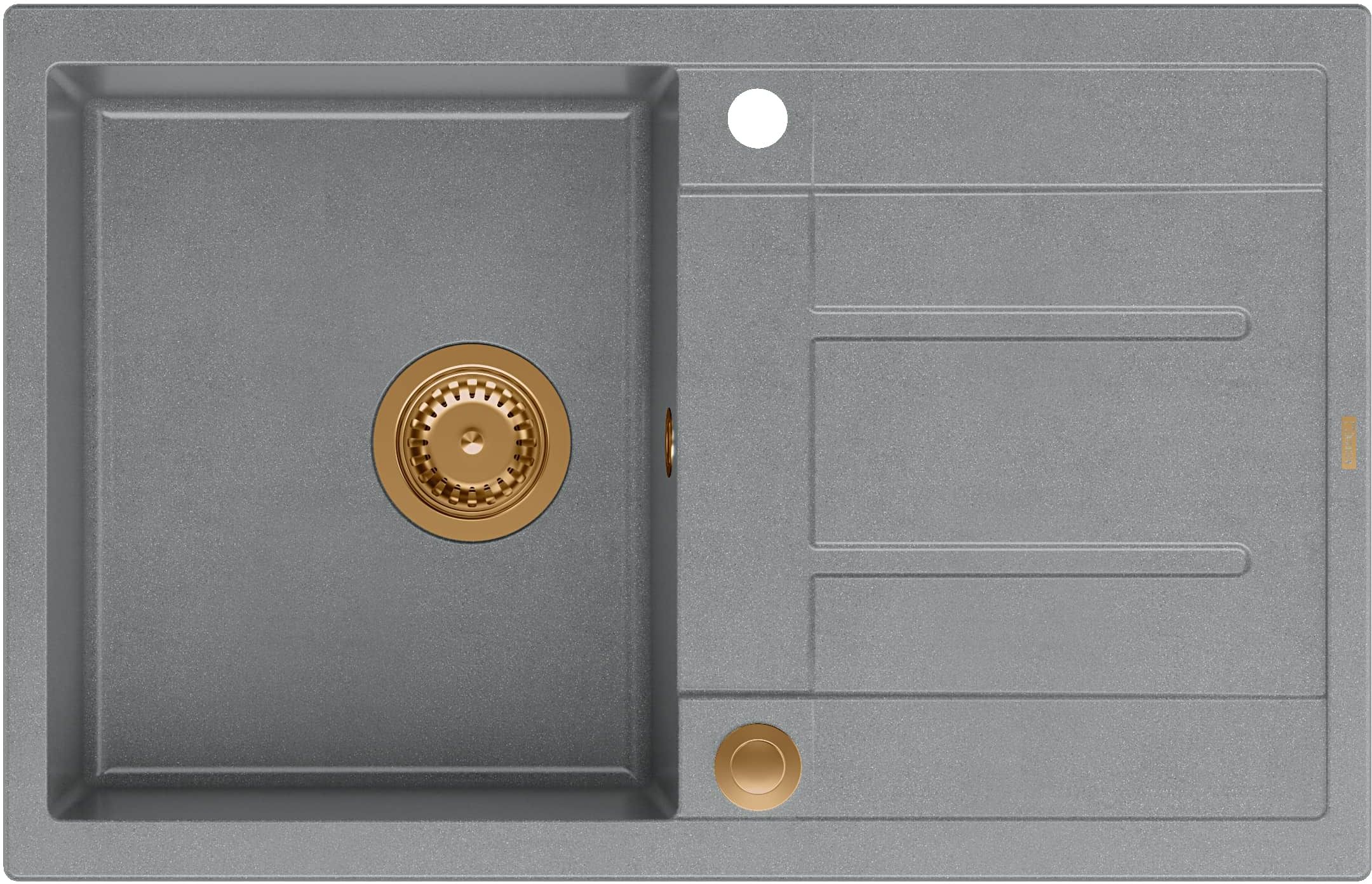 Quadron Morgan évier graniteq 78x50 cm gris/graphite/onyx HB8203U5-C1_P2O