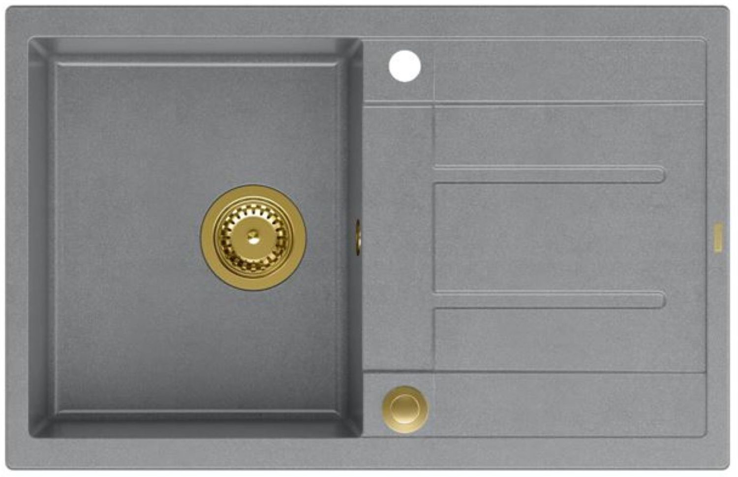Quadron Morgan évier graniteq 78x50 cm gris/graphite/onyx HB8203U5-G1_P2O
