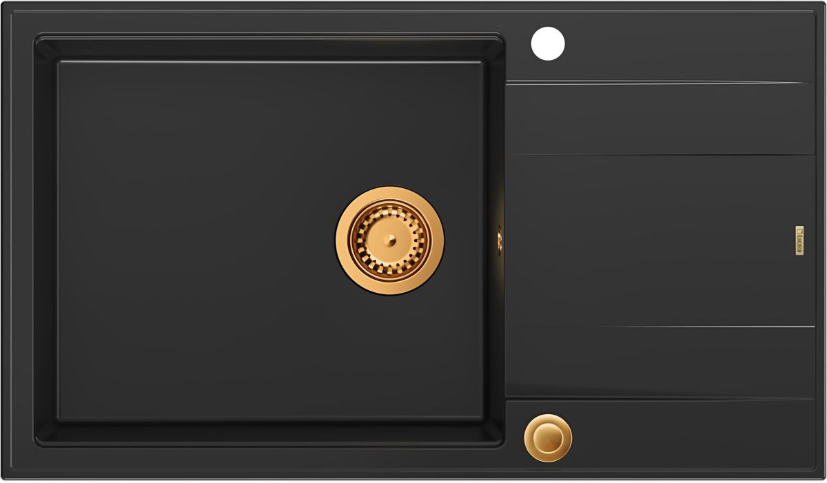 Quadron Evan évier graniteq 86x50 cm noir HCQE58650U7_PVDC1_P2O