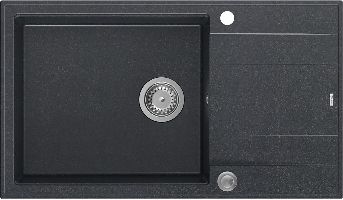 Quadron Evan évier graniteq 86x50 cm noir HCQE58650U8_BS_P2O
