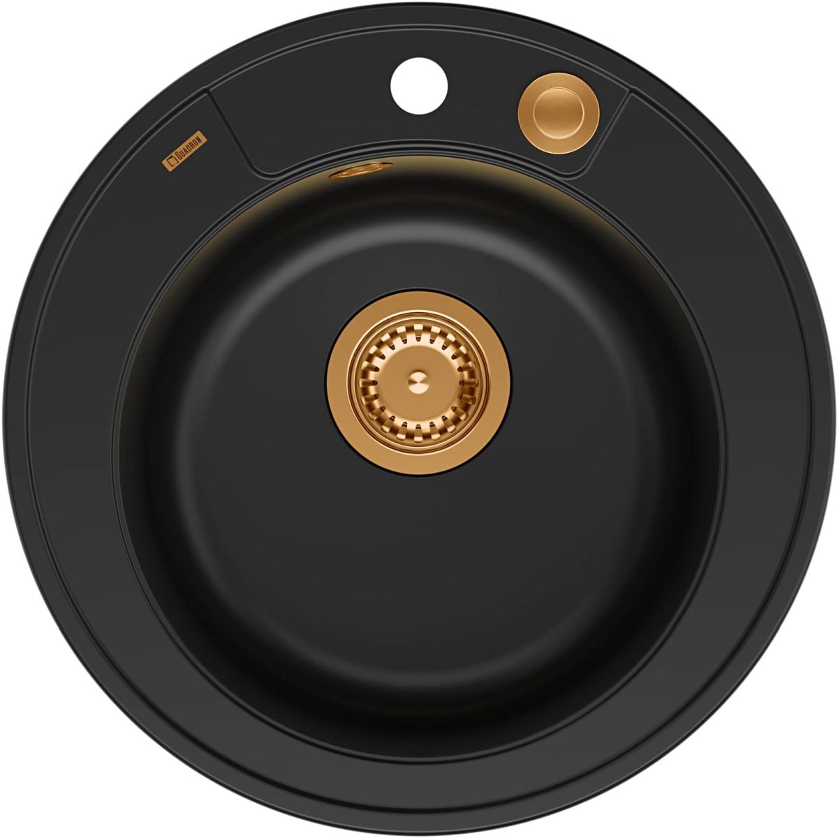 Quadron Morgan évier graniteq 51x51 cm noir HB8301U7-C1_P2O