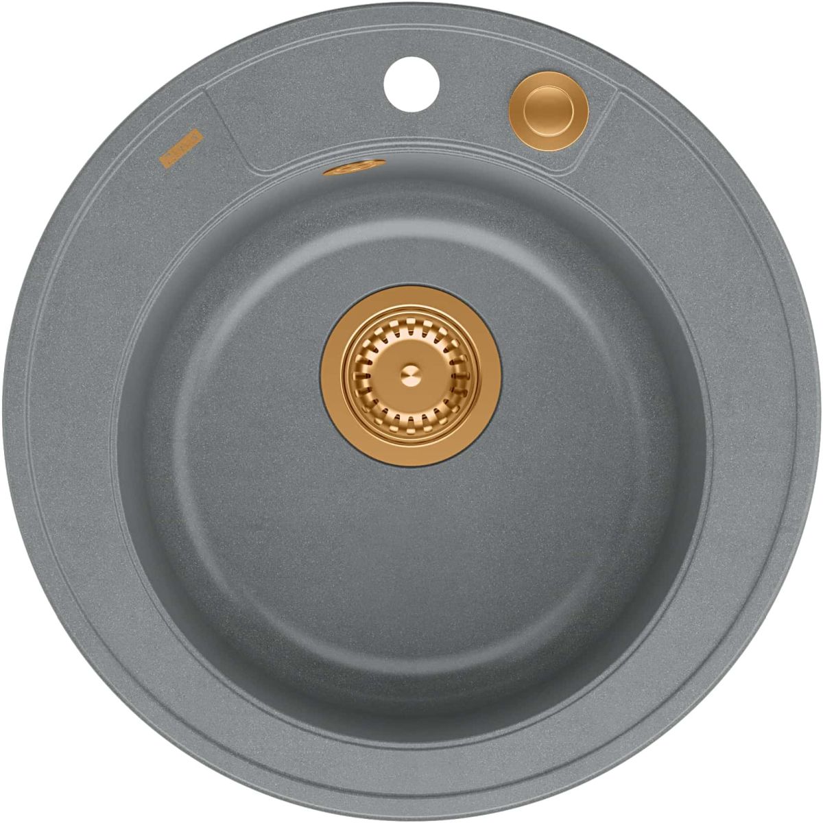 Quadron Morgan évier graniteq 51x51 cm gris/graphite/onyx HB8301U5-C1_P2O