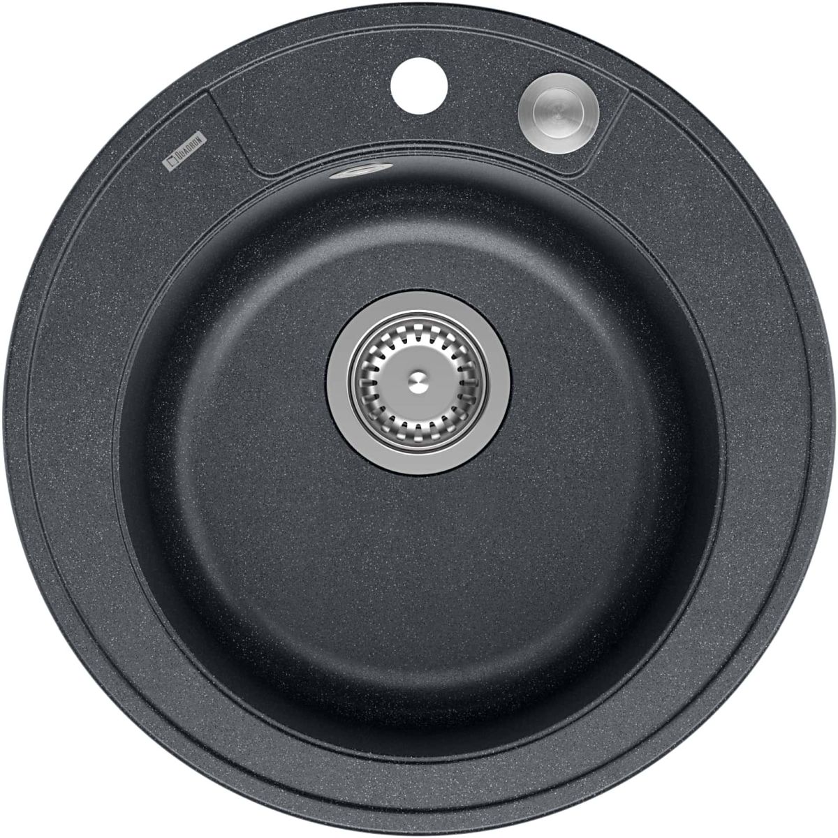 Quadron Morgan évier graniteq 51x51 cm noir HB8301U7-BS_P2O