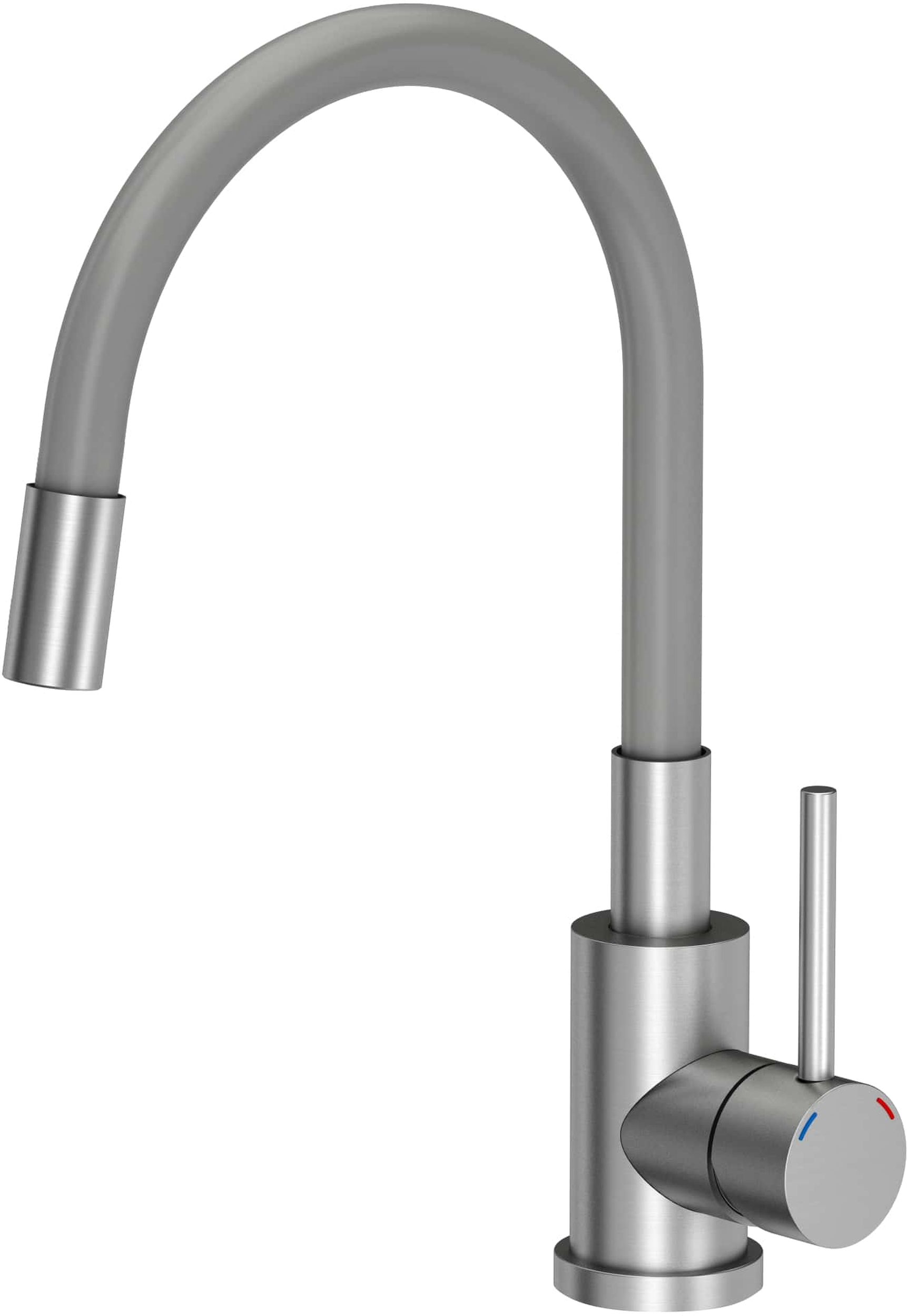 Quadron Maggie mitigeur de cuisine sur pied acier inoxydable-graphite/gris 3323503GR