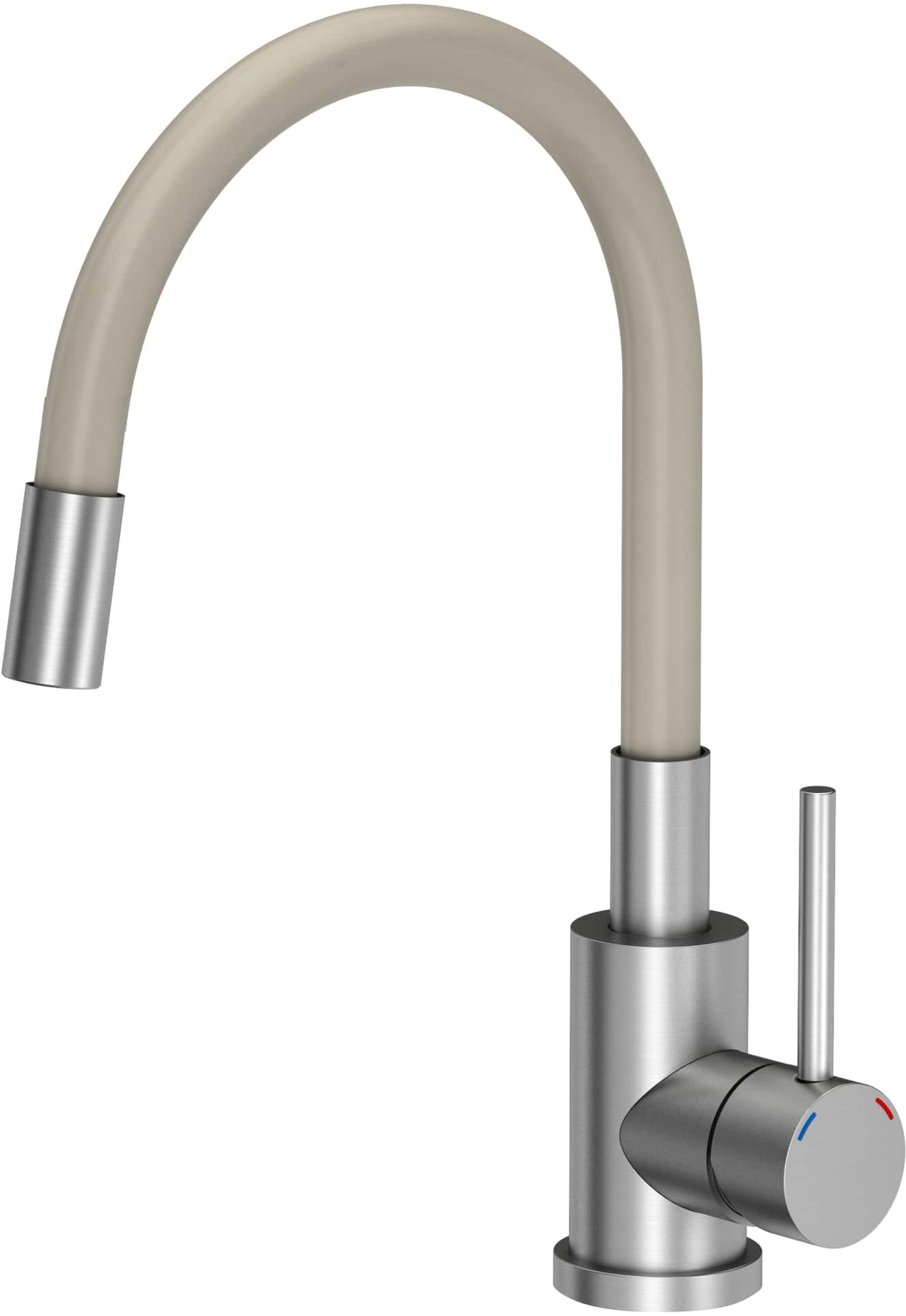 Quadron Maggie mitigeur de cuisine sur pied acier inoxydable-beige 3323503BE
