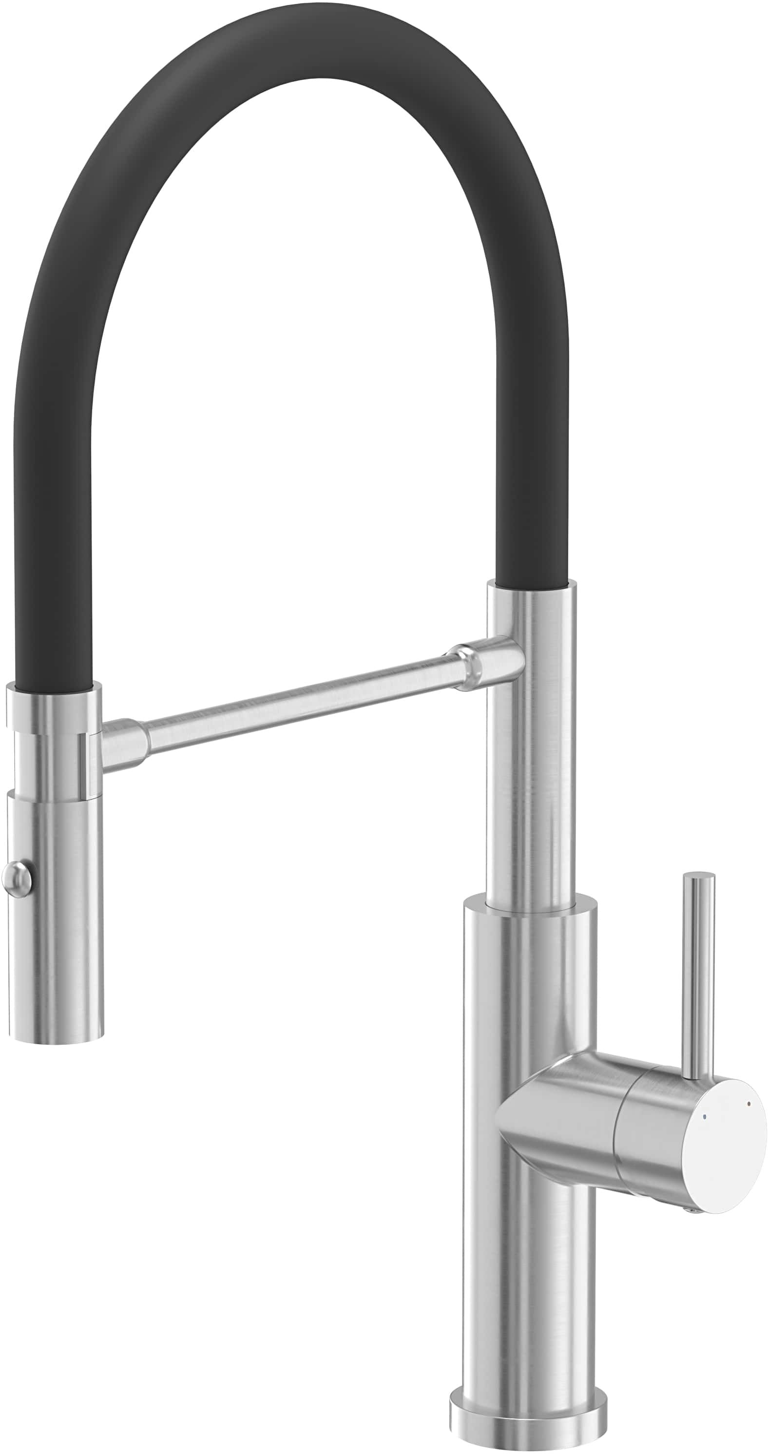 Quadron Andy mitigeur de cuisine sur pied acier inoxydable-noir 3623523_BSBL