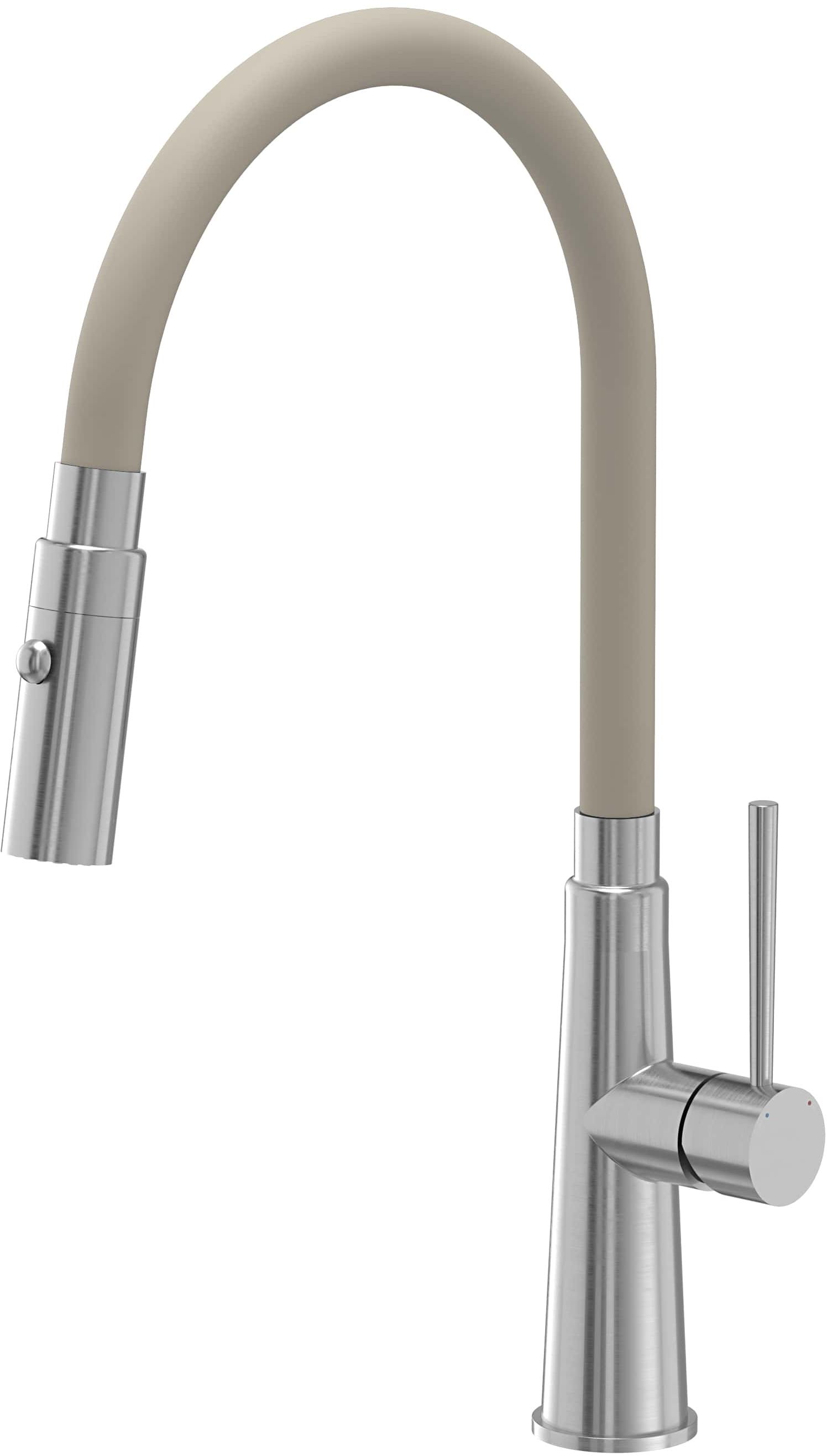 Quadron Gina mitigeur de cuisine sur pied acier inoxydable-beige 3922505_BSBE