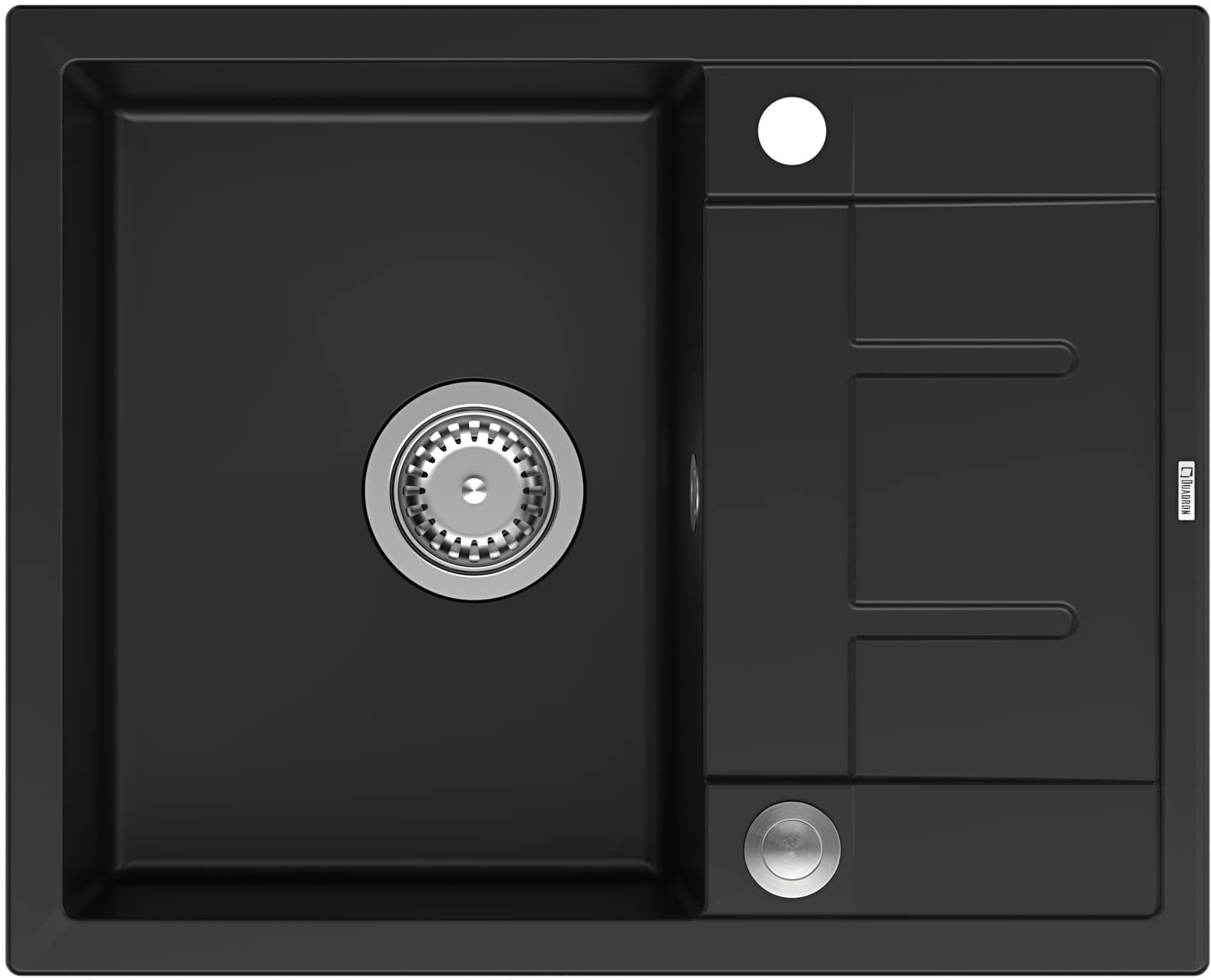 Quadron Morgan évier graniteq 62x50 cm noir HB8210U7-BS_P2O