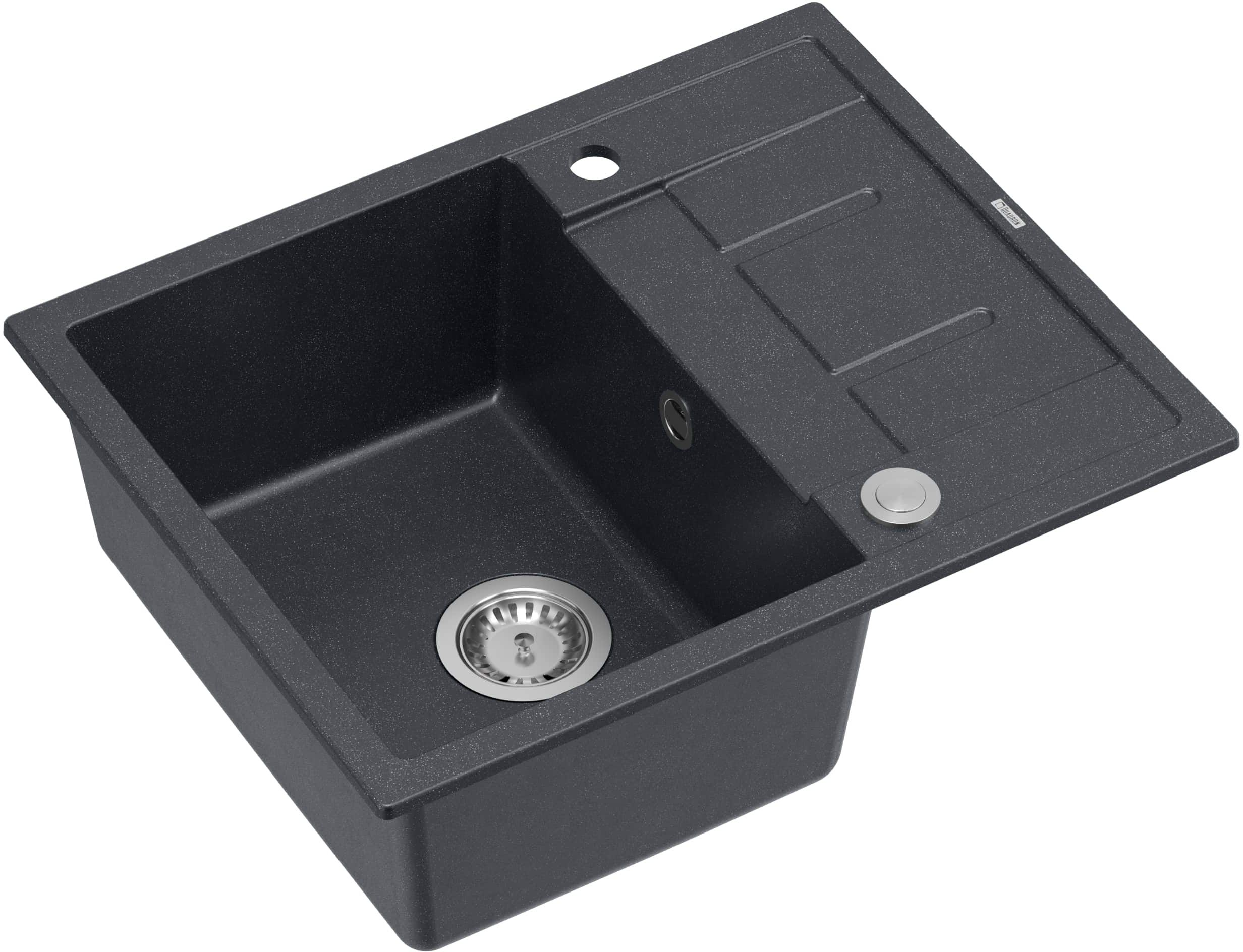 Quadron Morgan évier graniteq 62x50 cm noir HB8210U8-BS_P2O