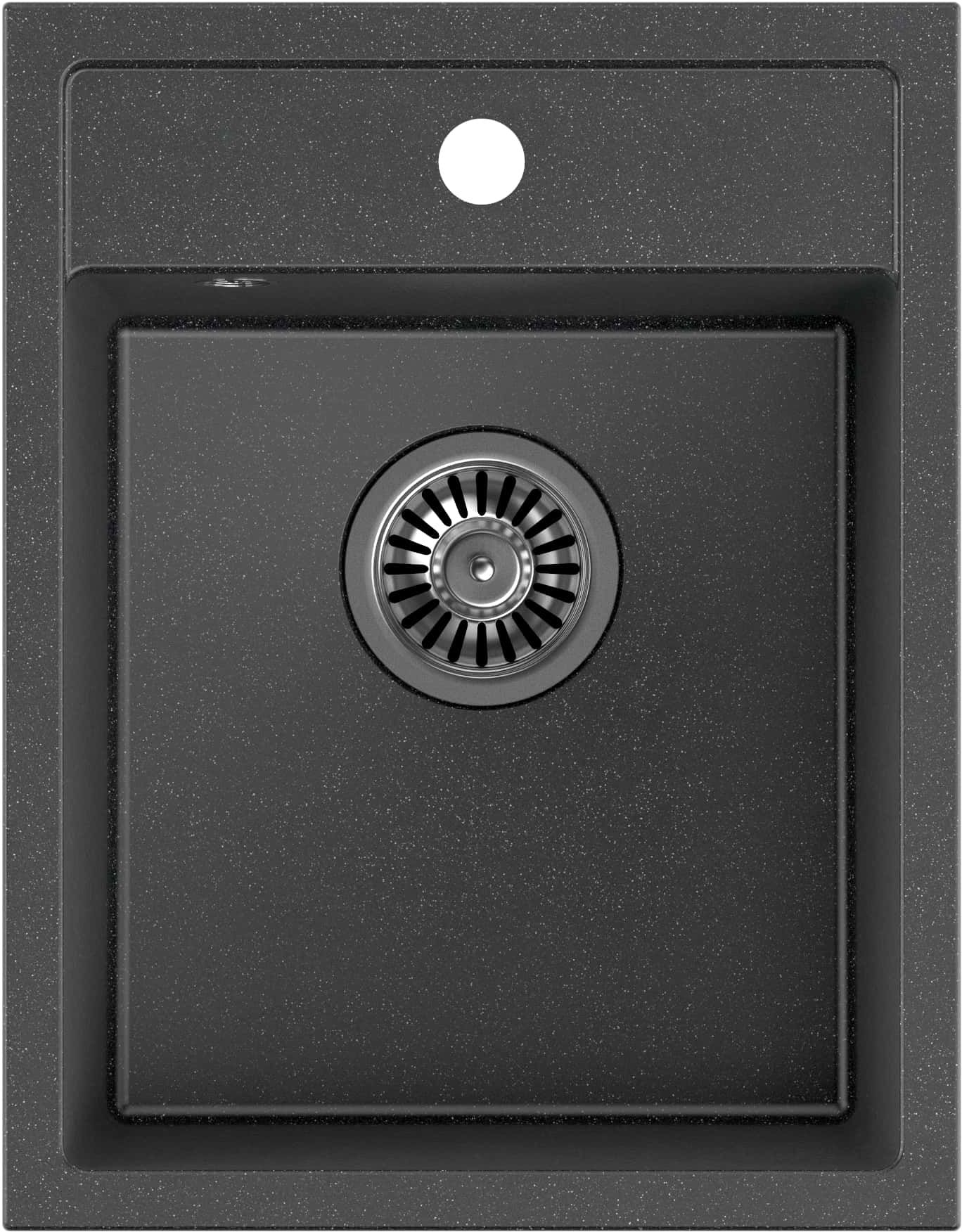 Quadron Johnny évier graniteq 50x39 cm noir HCQJ3950CZK