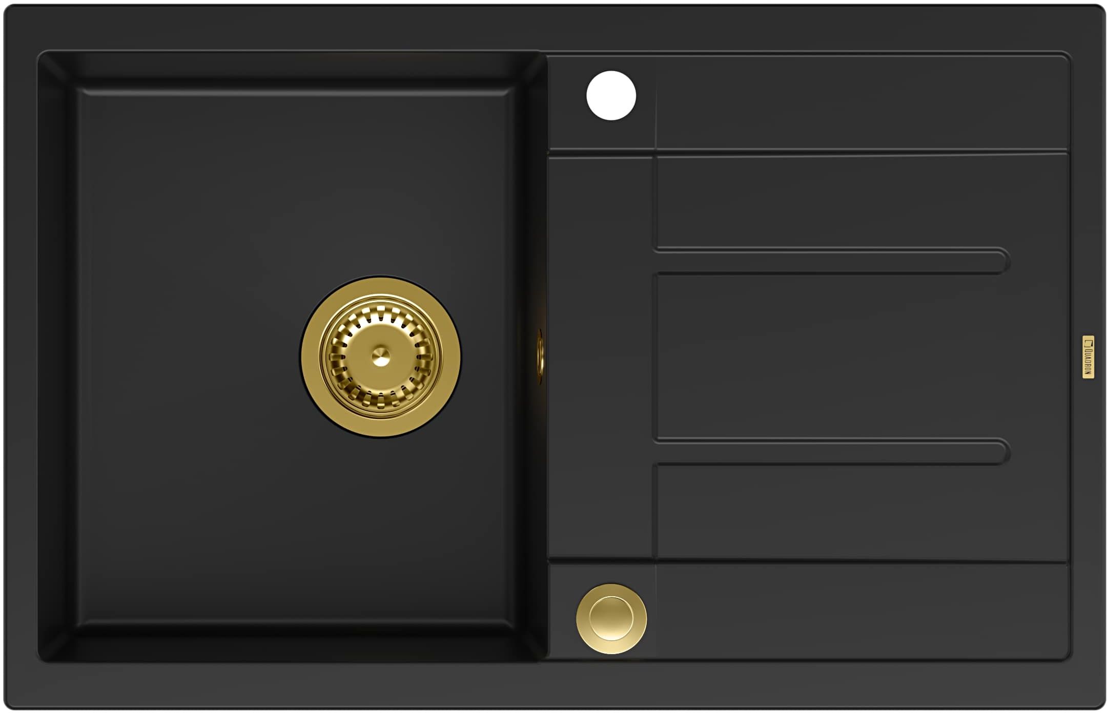 Quadron Morgan évier graniteq 78x50 cm noir HB8203U7-G1_P2O
