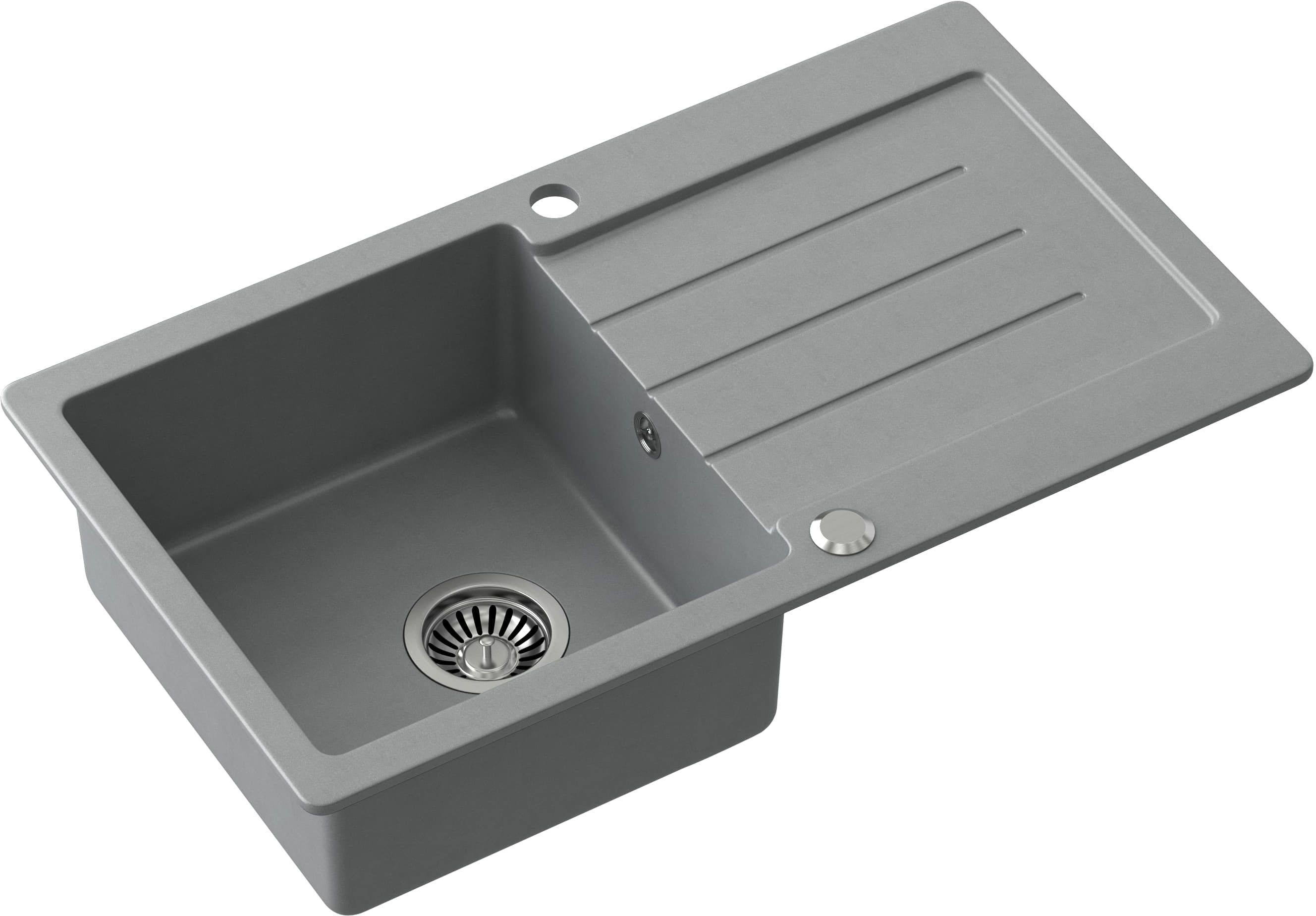 Quadron Johnny évier graniteq 77x44 cm gris/graphite/onyx HCQJ7744SZK