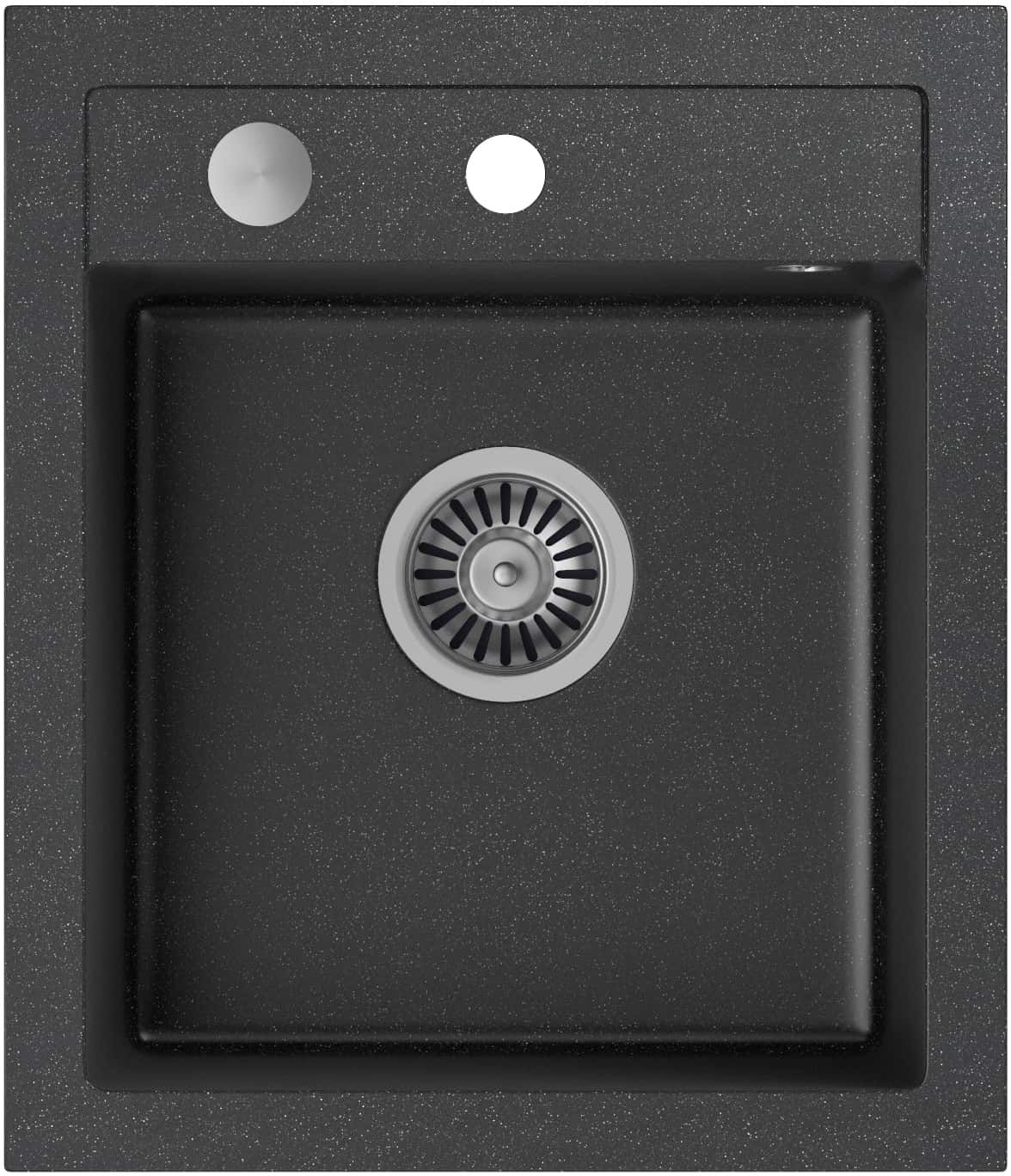 Quadron Johnny évier graniteq 50x43 cm noir HCQJ4350CZK