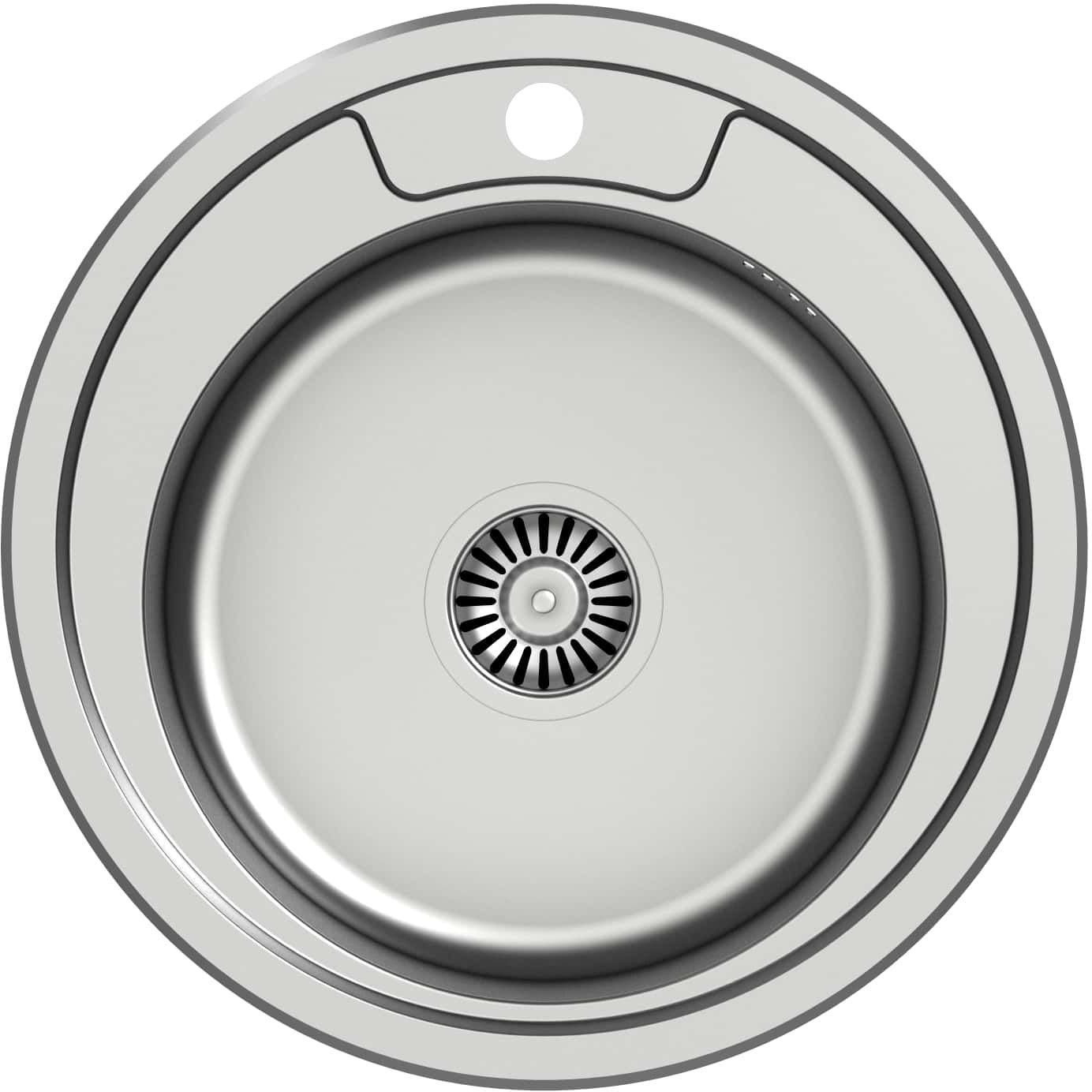 Quadron Hugo 210 évier en acier inoxydable avec siphon 49x49 cm acier HD210SAT4936