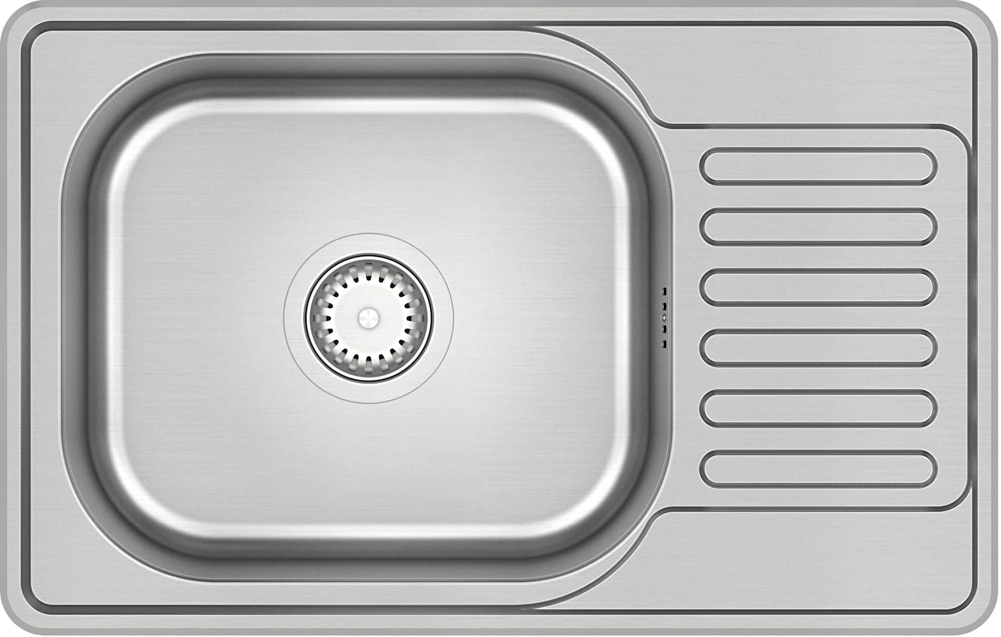 Quadron Eddie 111 évier en acier inoxydable avec siphon 66x42 cm HD111LEN6642