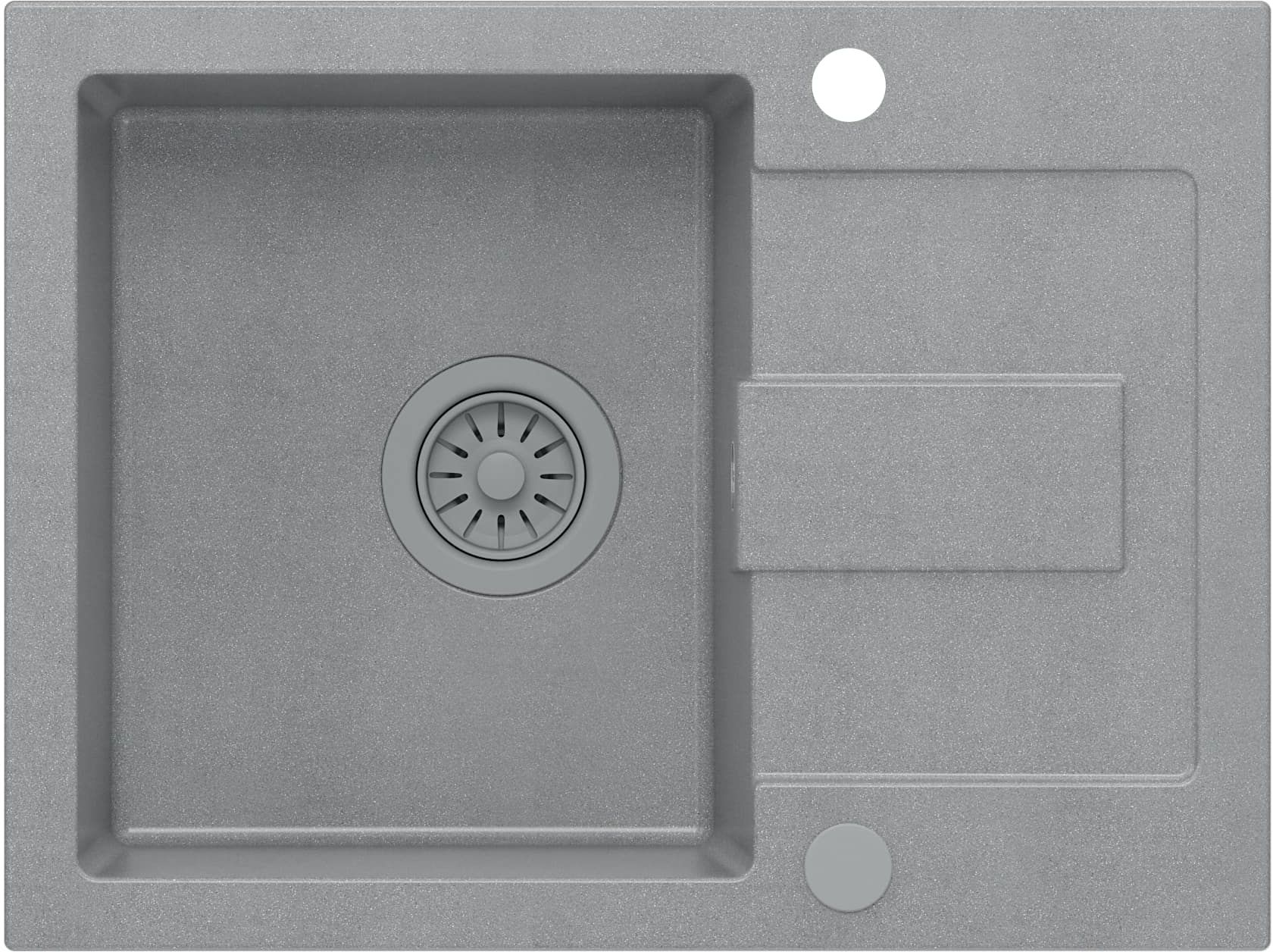 Quadron Christian évier graniteq 60x45 cm gris/graphite/onyx HCQC6045SZK_PC