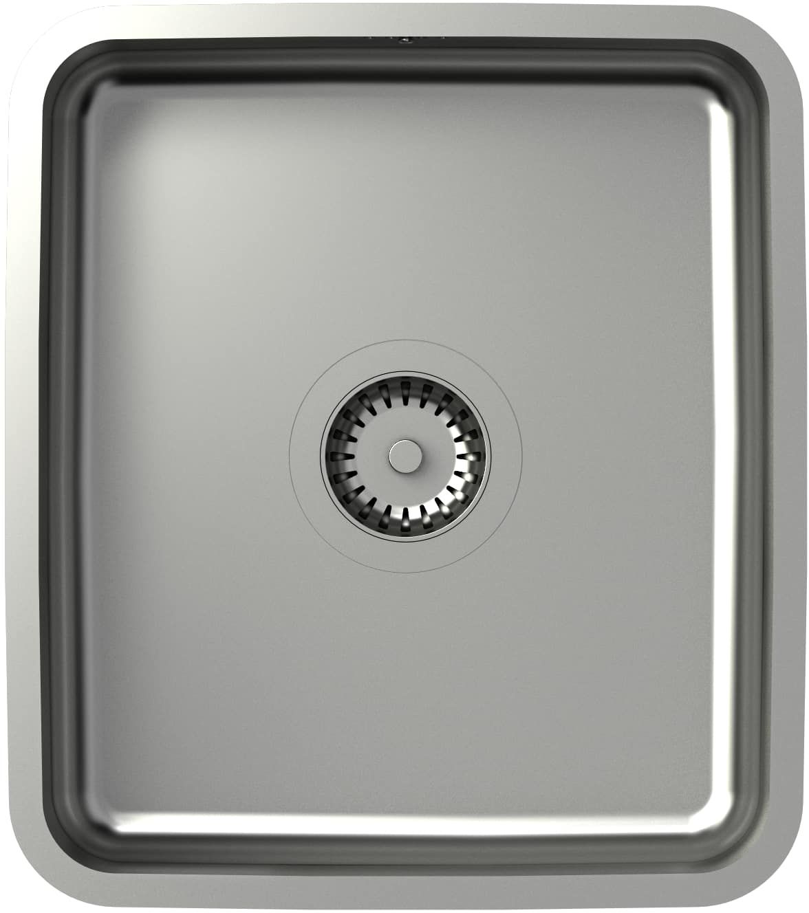 Quadron Patric évier en acier inoxydable avec siphon 44x39 cm KS1U4035BS_KBS