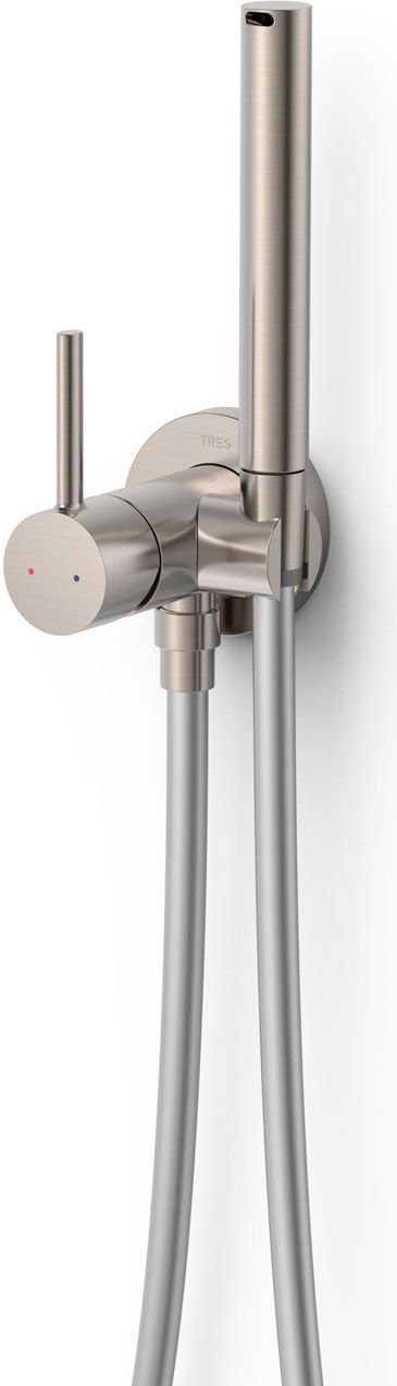 Tres Max-Tres mitigeur bidet avec kit de douche encastrée acier 134122AC