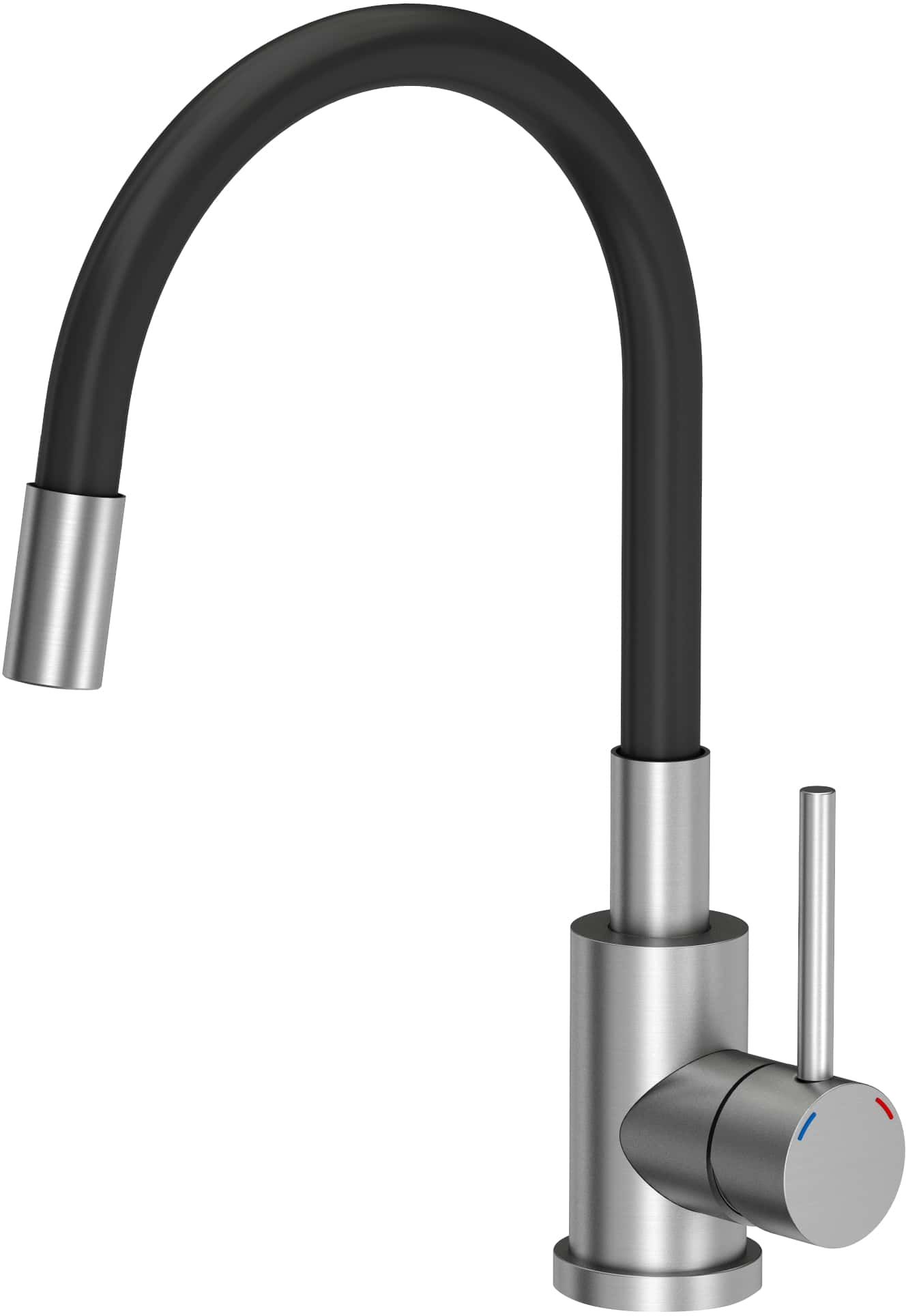 Quadron Maggie mitigeur de cuisine sur pied acier inoxydable-noir 3323503BL