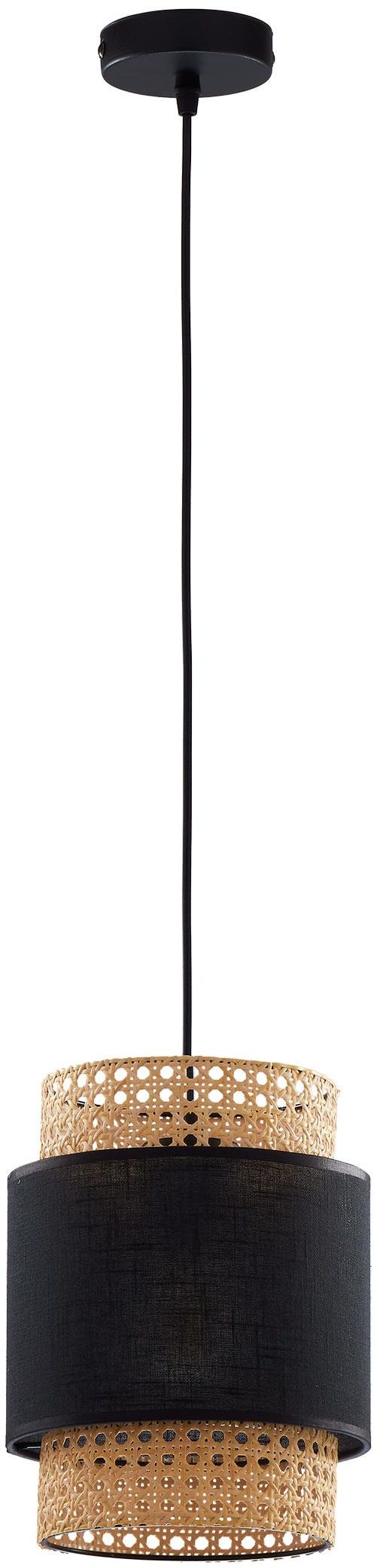 TK Lighting Boho Black lampe suspendue 1x15 W noir-beige 6540