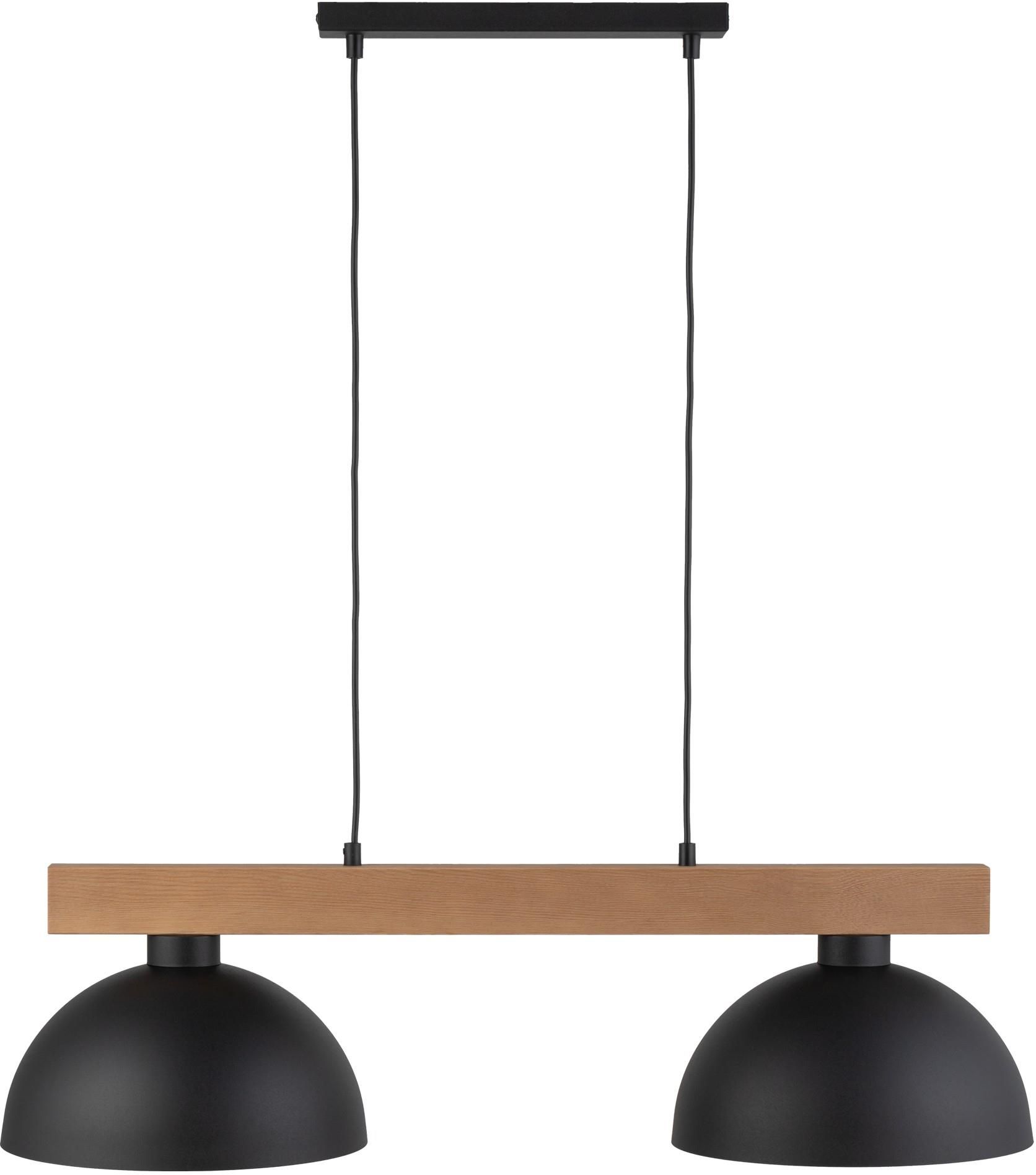 TK Lighting Oslo lampe suspendue 2x15 W noir-bois 4711
