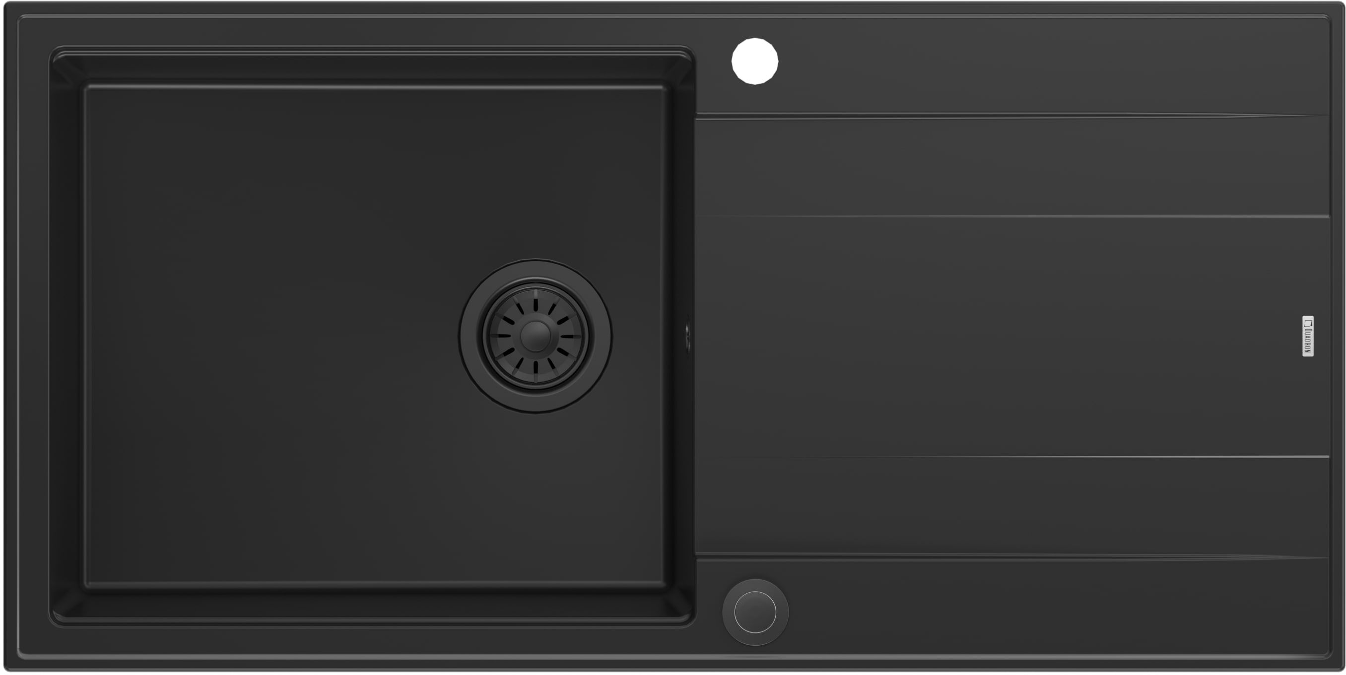 Quadron Evan évier graniteq 100x50 cm noir HCQE10050U7_BLM_P2O