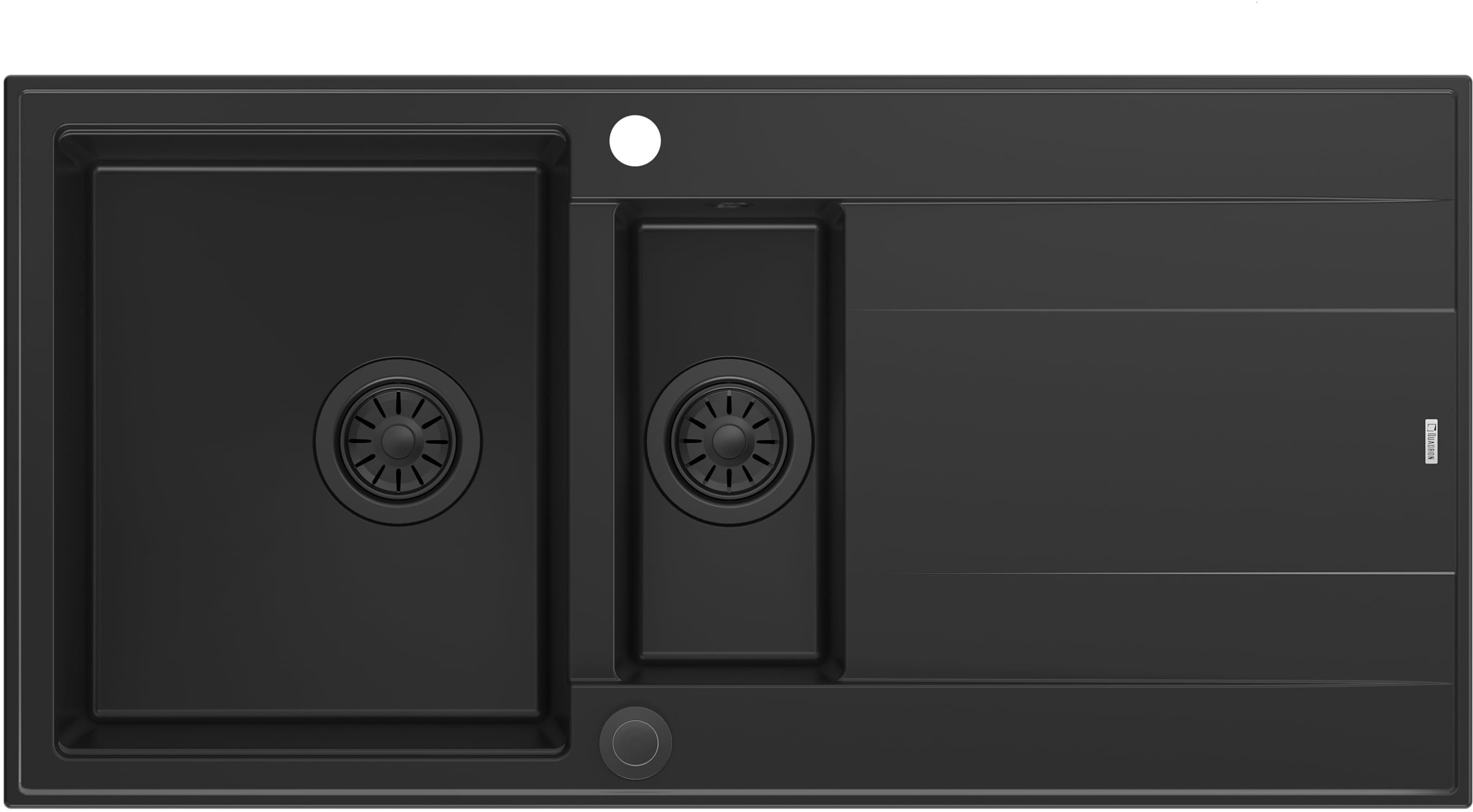 Quadron Evan évier graniteq 100x50 cm noir HQE510050U7_BLM_P2O