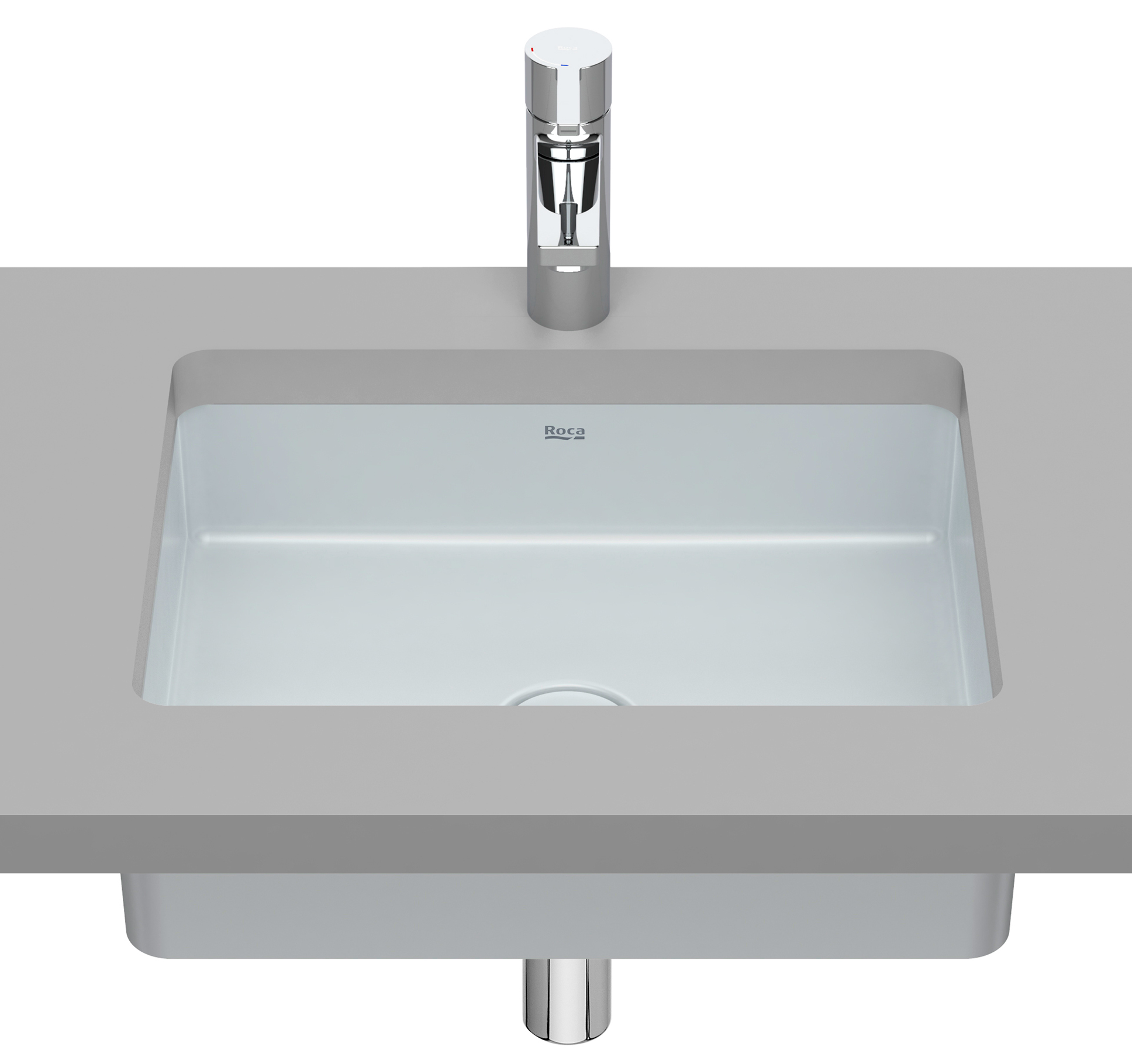 Roca Inspira lavabo 43x32.5 cm rectangulaire sous-plinthe A327536630