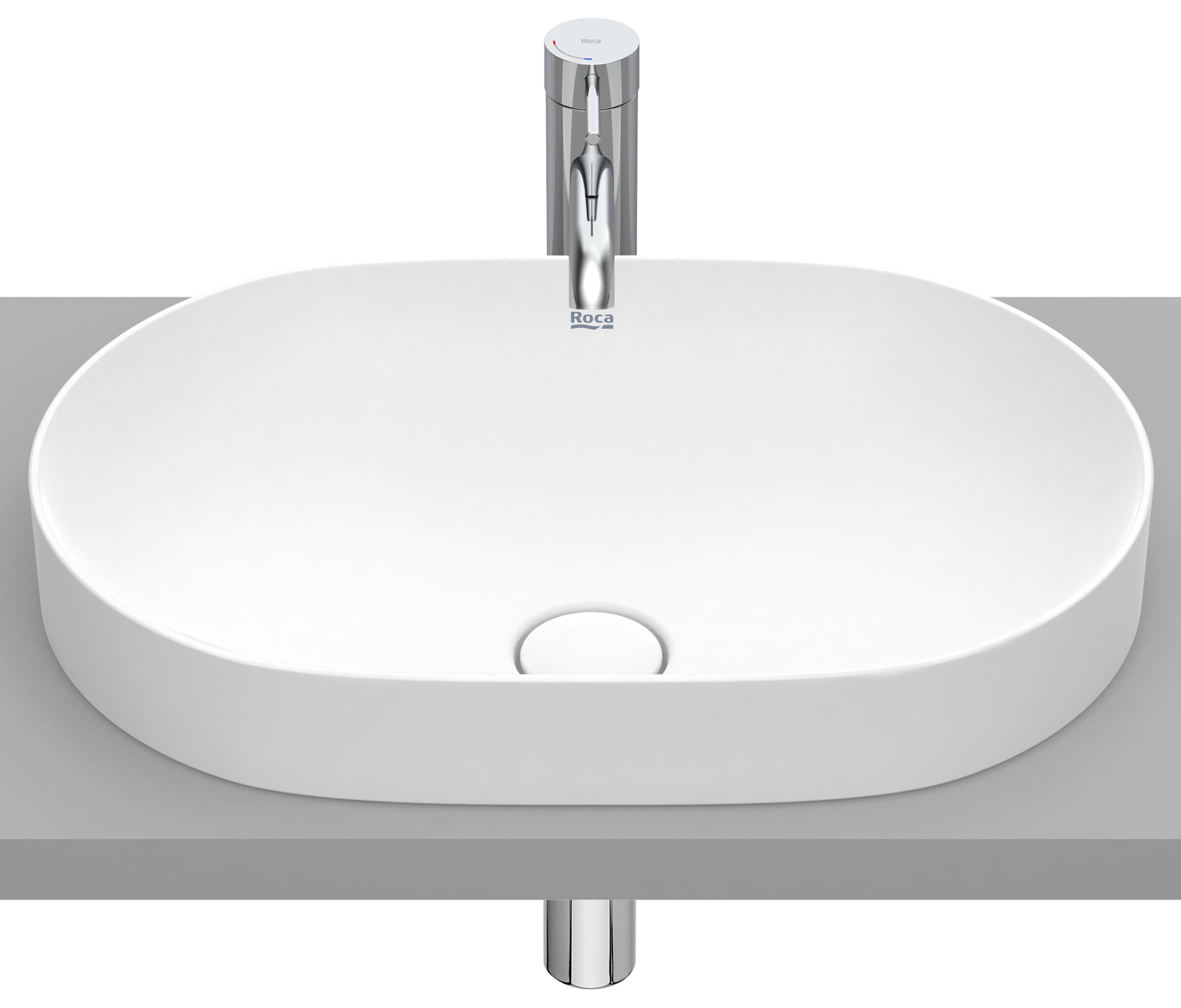 Roca Inspira lavabo 55x37 cm ovale encastrée blanc A327527620
