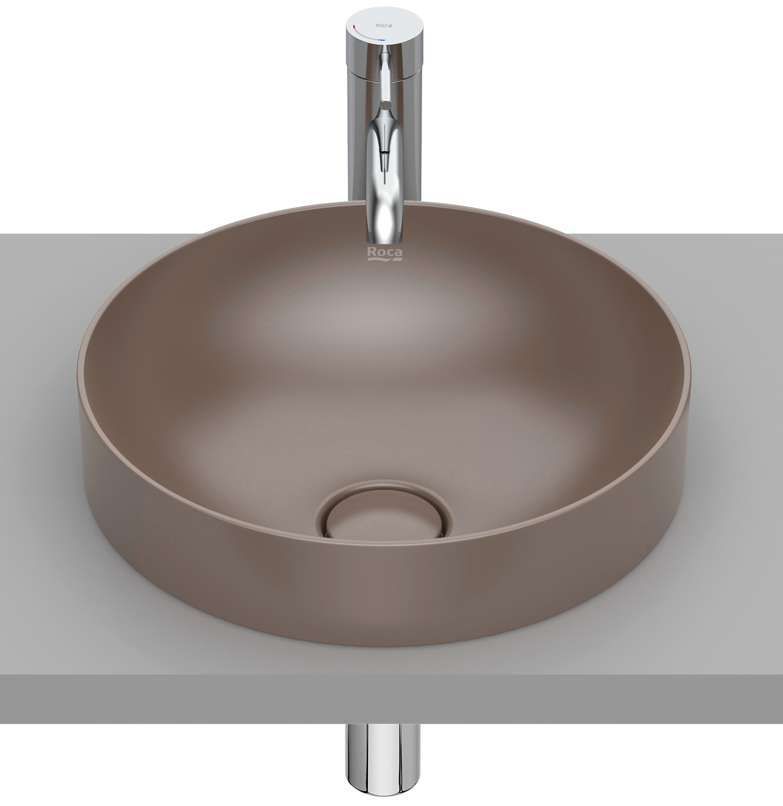 Roca Inspira lavabo 37x37 cm ronde encastrée A32752R660