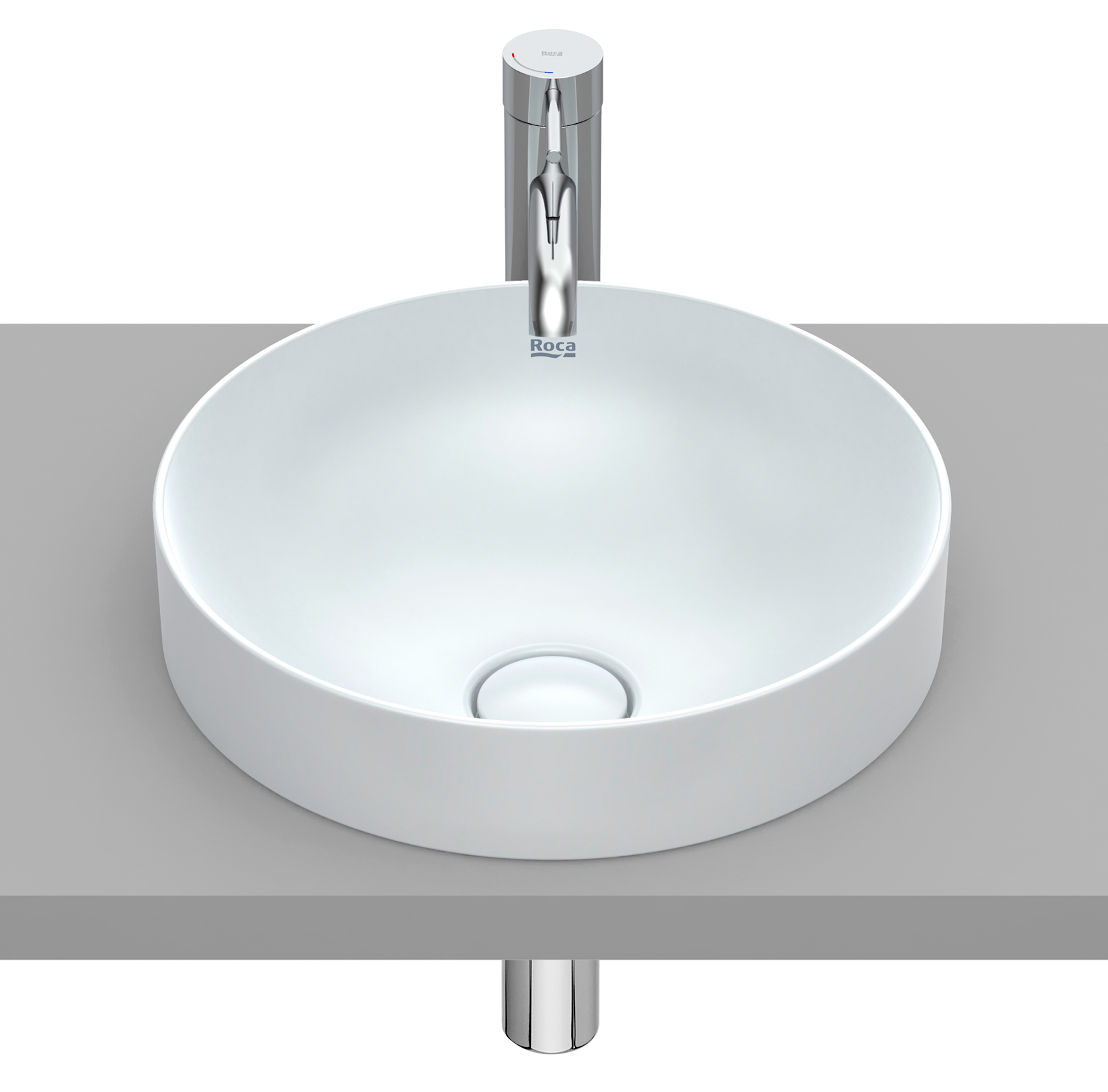 Roca Inspira lavabo 37x37 cm ronde encastrée A32752R630