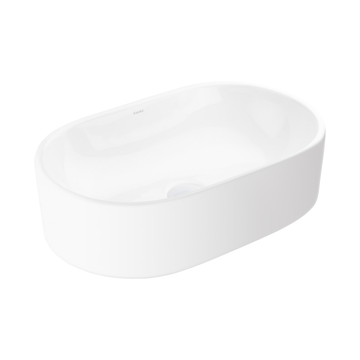Ksuro 101 lavabo 51.5x32.5 cm ovale à poser blanc 20005000