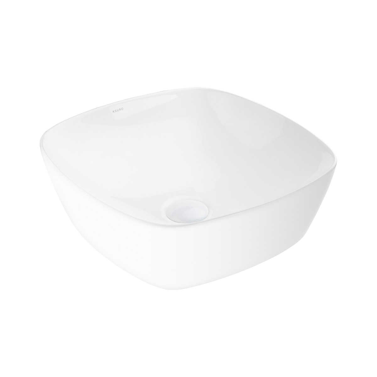Ksuro 103 lavabo 40x40 cm carrée à poser blanc 20007000
