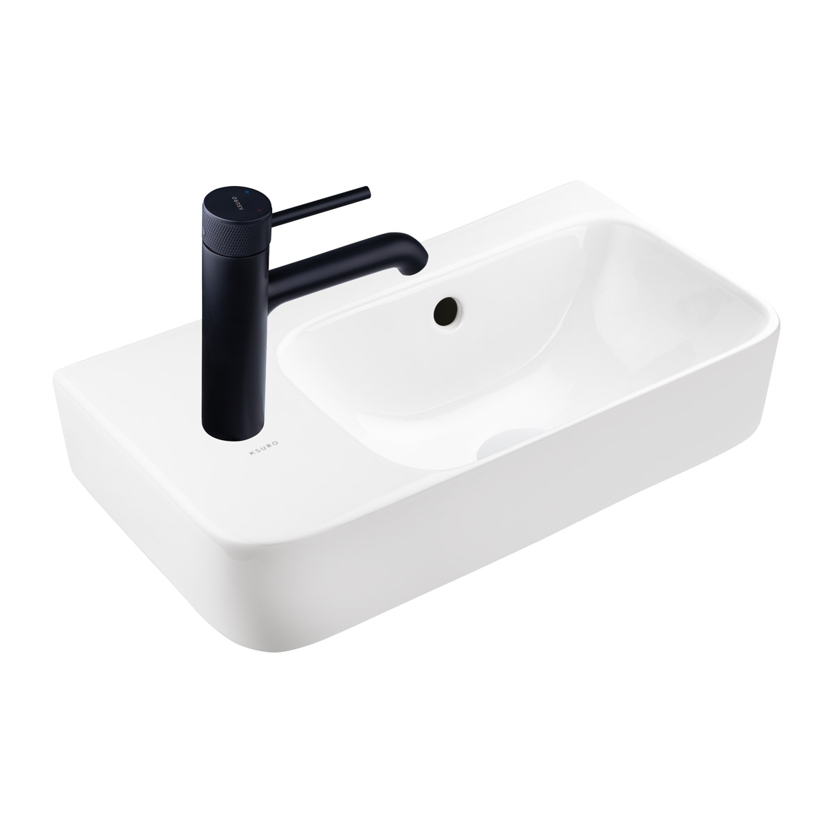 Ksuro 107 lavabo 45x26 cm rectangulaire à poser blanc 21003000