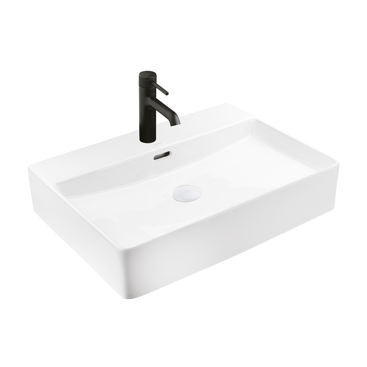 Ksuro 100 lavabo 59x43.5 cm rectangulaire à poser blanc 21800000