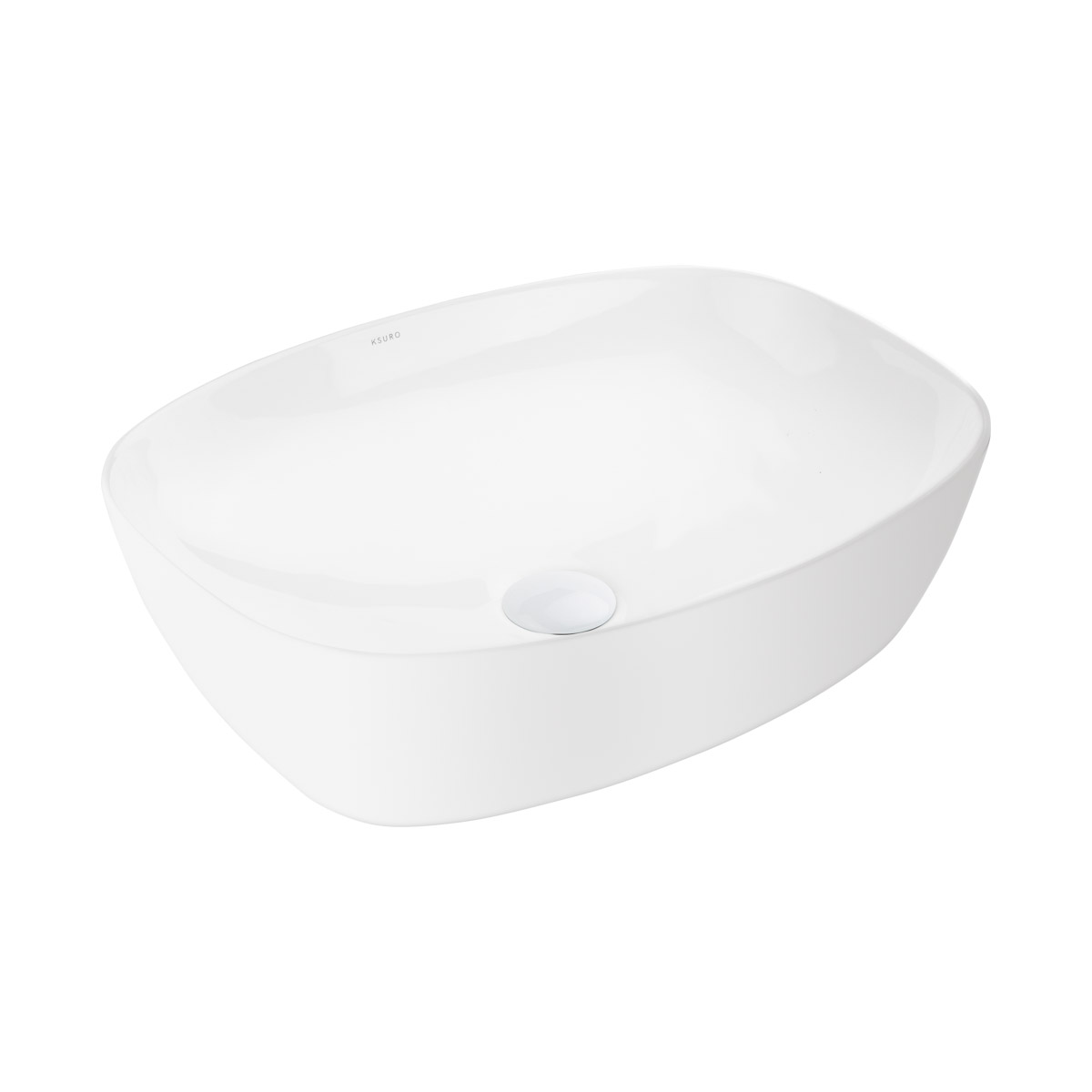 Ksuro 103 lavabo 49.5x38.5 cm rectangulaire à poser blanc 20808000