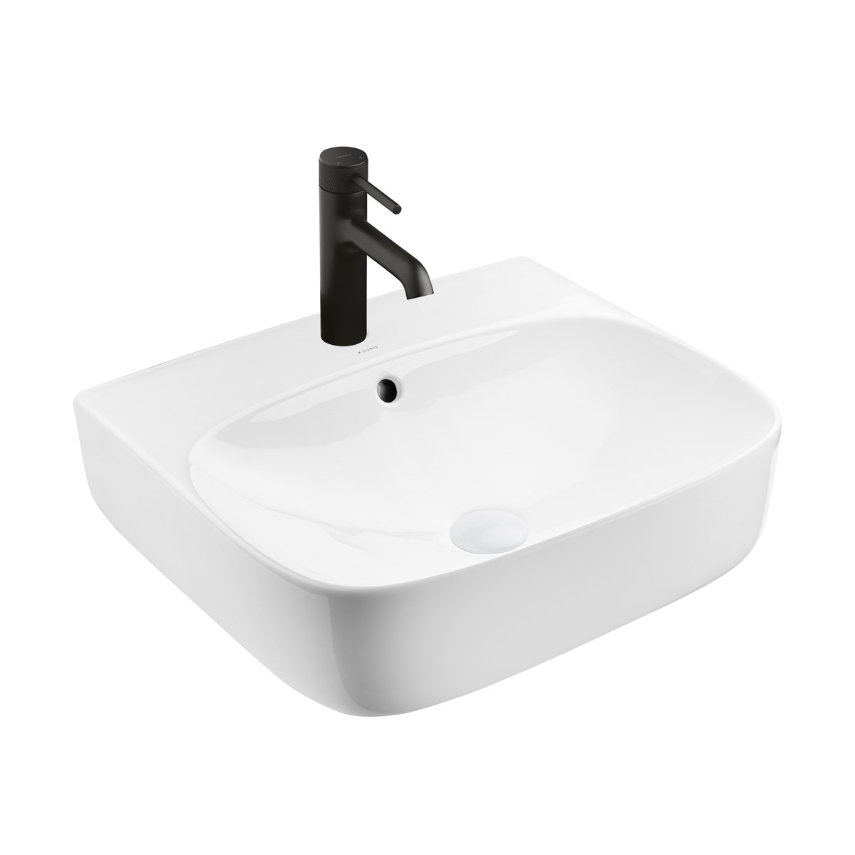 Ksuro 107 lavabo 50x44.5 cm rectangulaire à poser blanc 21802000