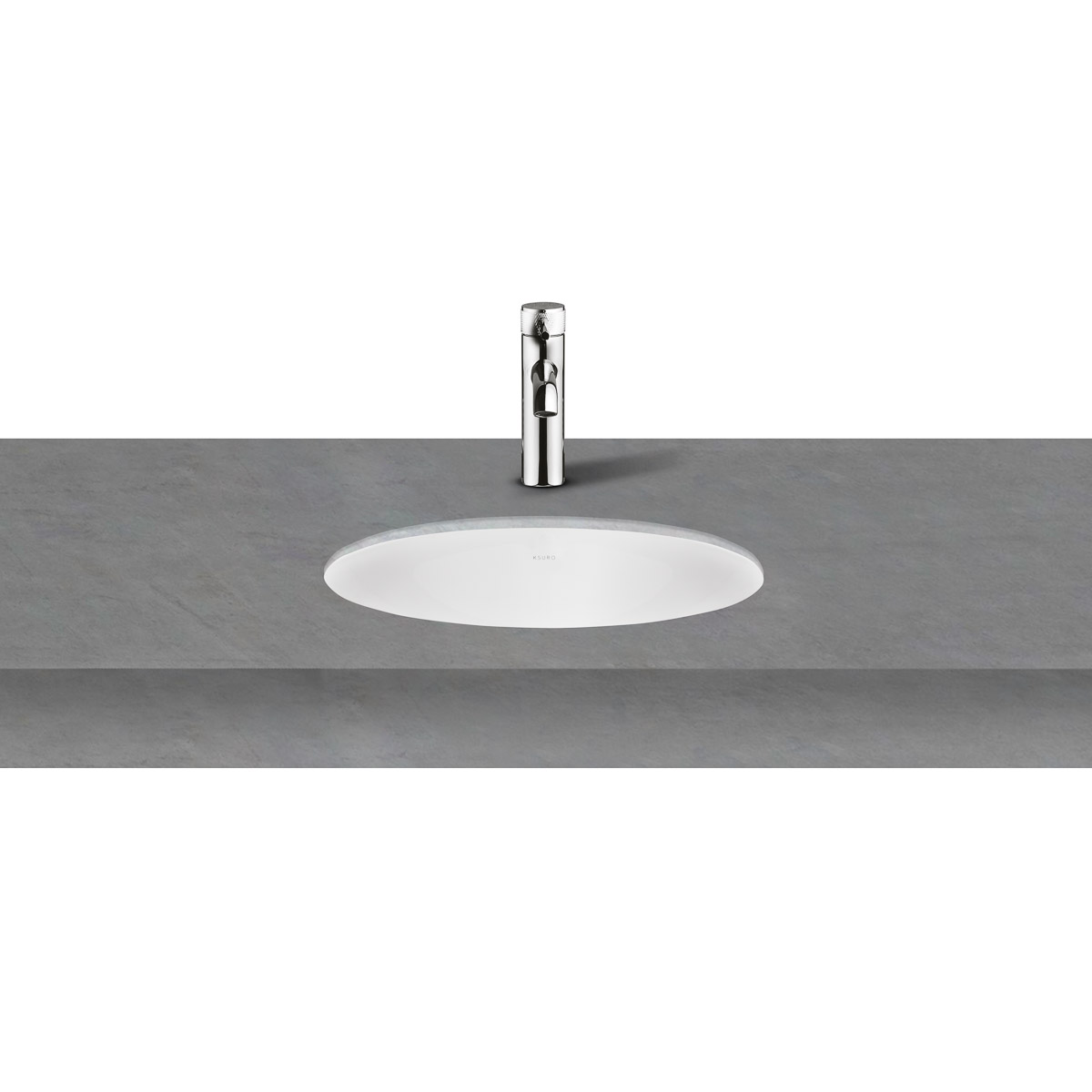 Ksuro 108 lavabo 38x30 cm ovale sous plan blanc 20813000