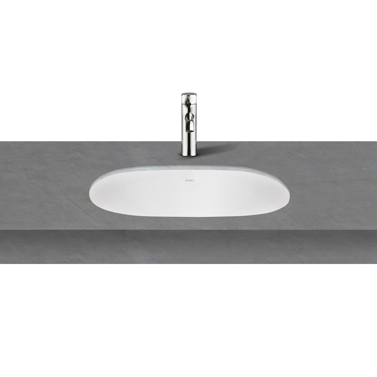 Ksuro 109 lavabo 49.5x35 cm ovale sous-plinthe blanc 20814000