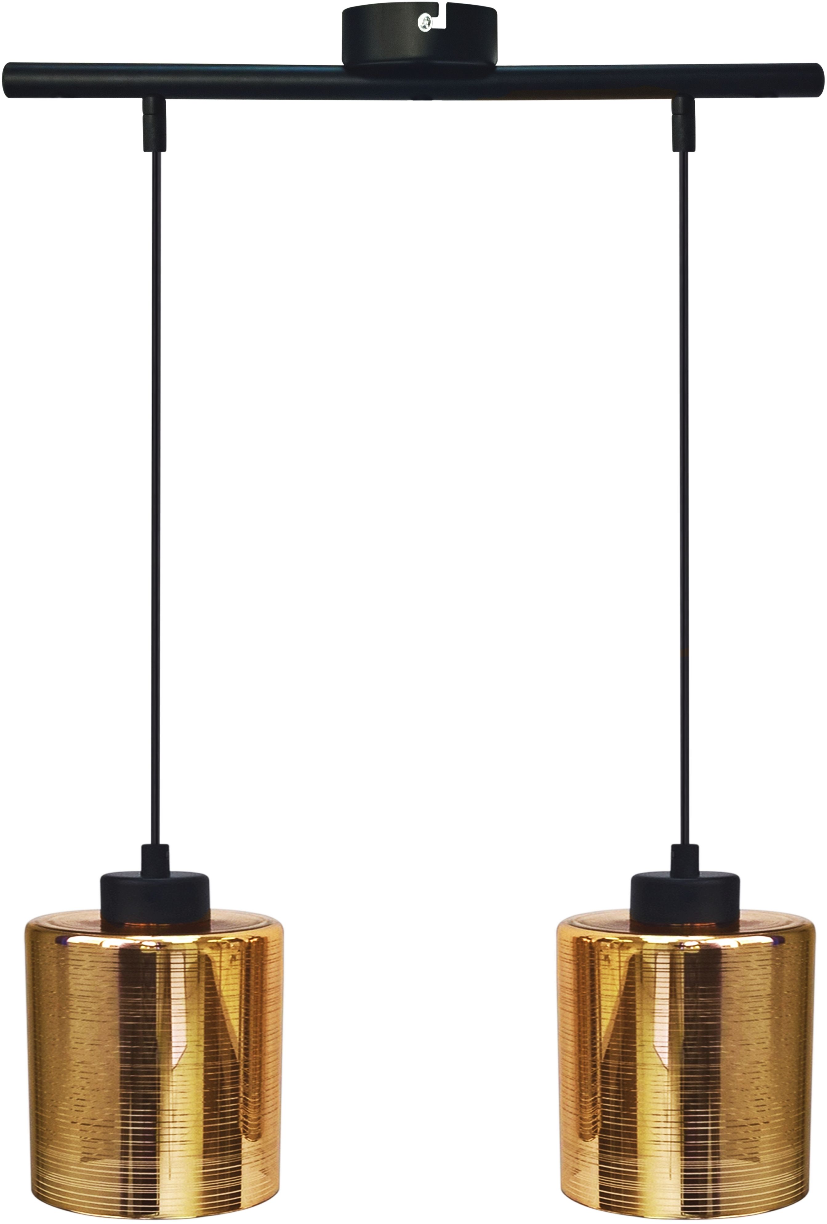 Candellux Cox lampe suspendue 2x60 W noir-doré 32-59352