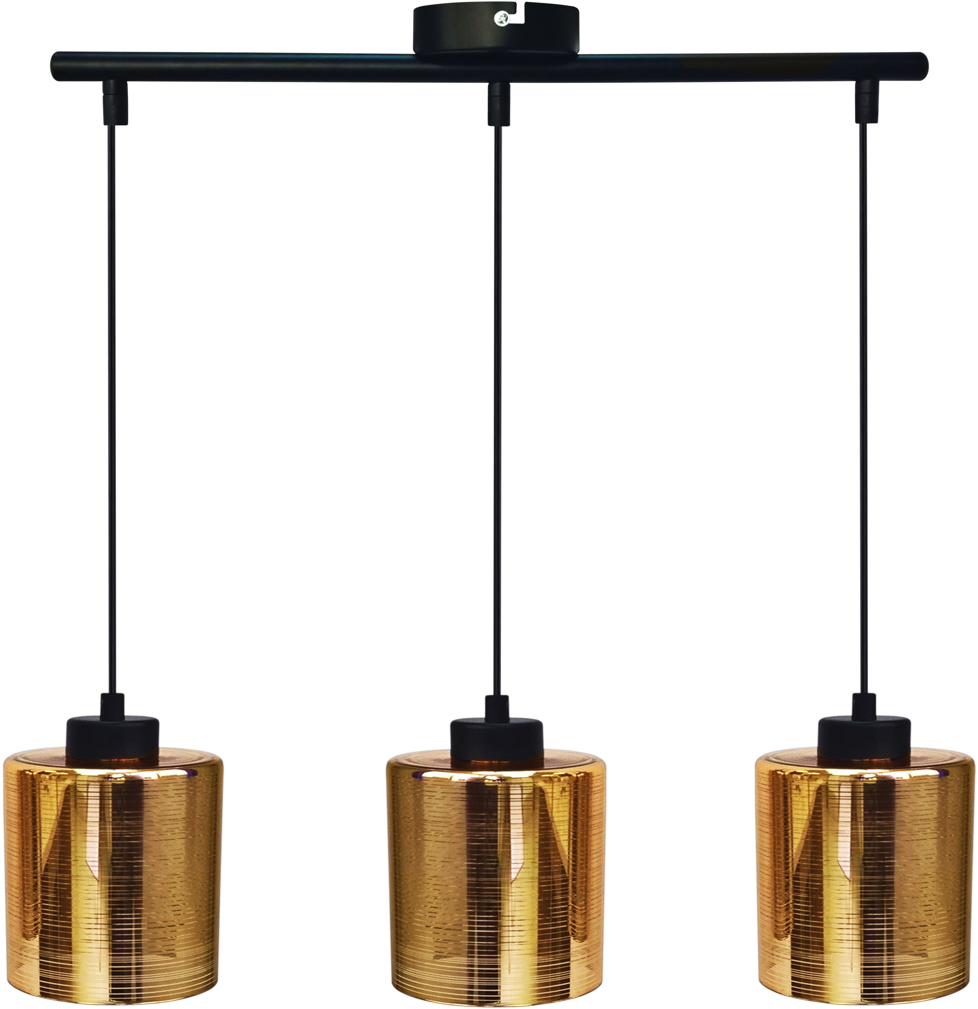 Candellux Cox lampe suspendue 3x60 W noir-doré 33-59369