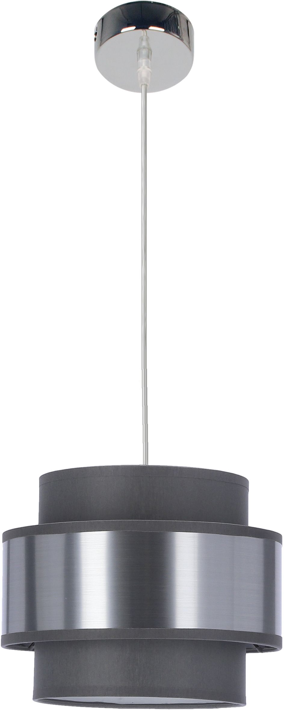 Candellux Hare lampe suspendue 1x60 W chrome-gris/cendre-argenté 31-18472