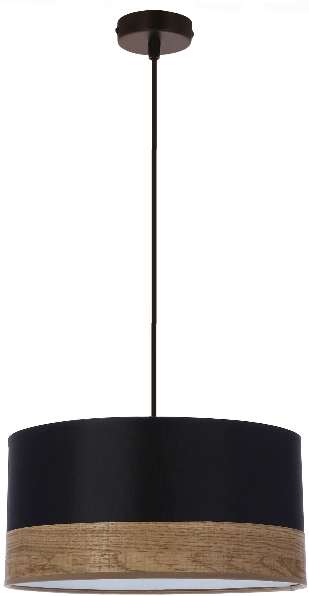 Candellux Porto lampe suspendue 1x60 W noir-bois-marron 31-17598