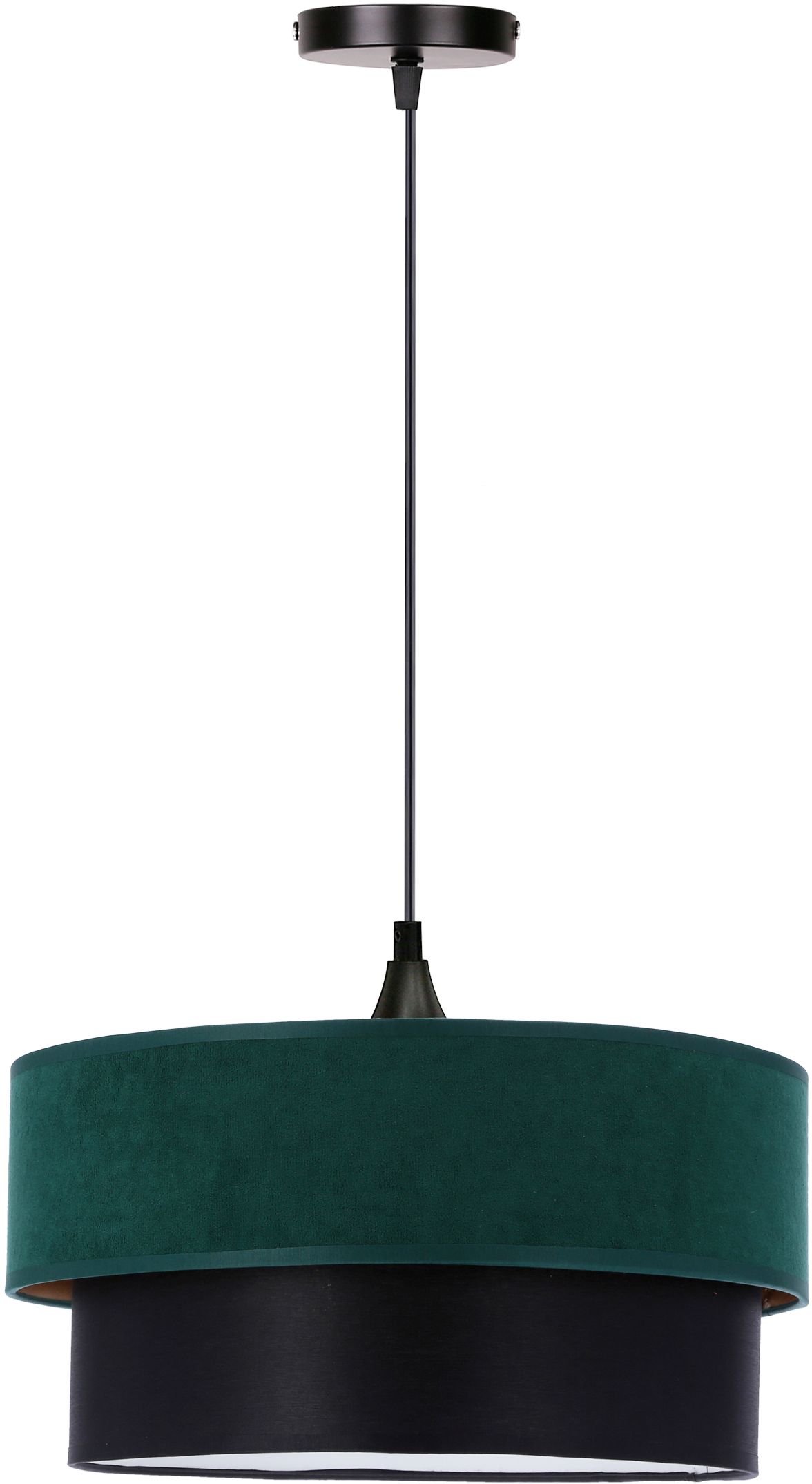 Candellux Solanto lampe suspendue 1x60 W noir-vert-doré 31-19707