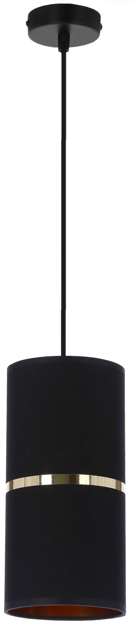 Candellux Gina lampe suspendue 1x60 W noir-doré 31-19639