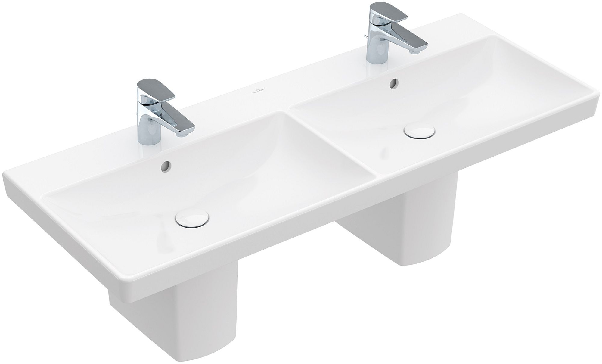 Villeroy & Boch Avento lavabo 120x47 cm rectangulaire classique-de meuble-double blanc 4A23CKRW