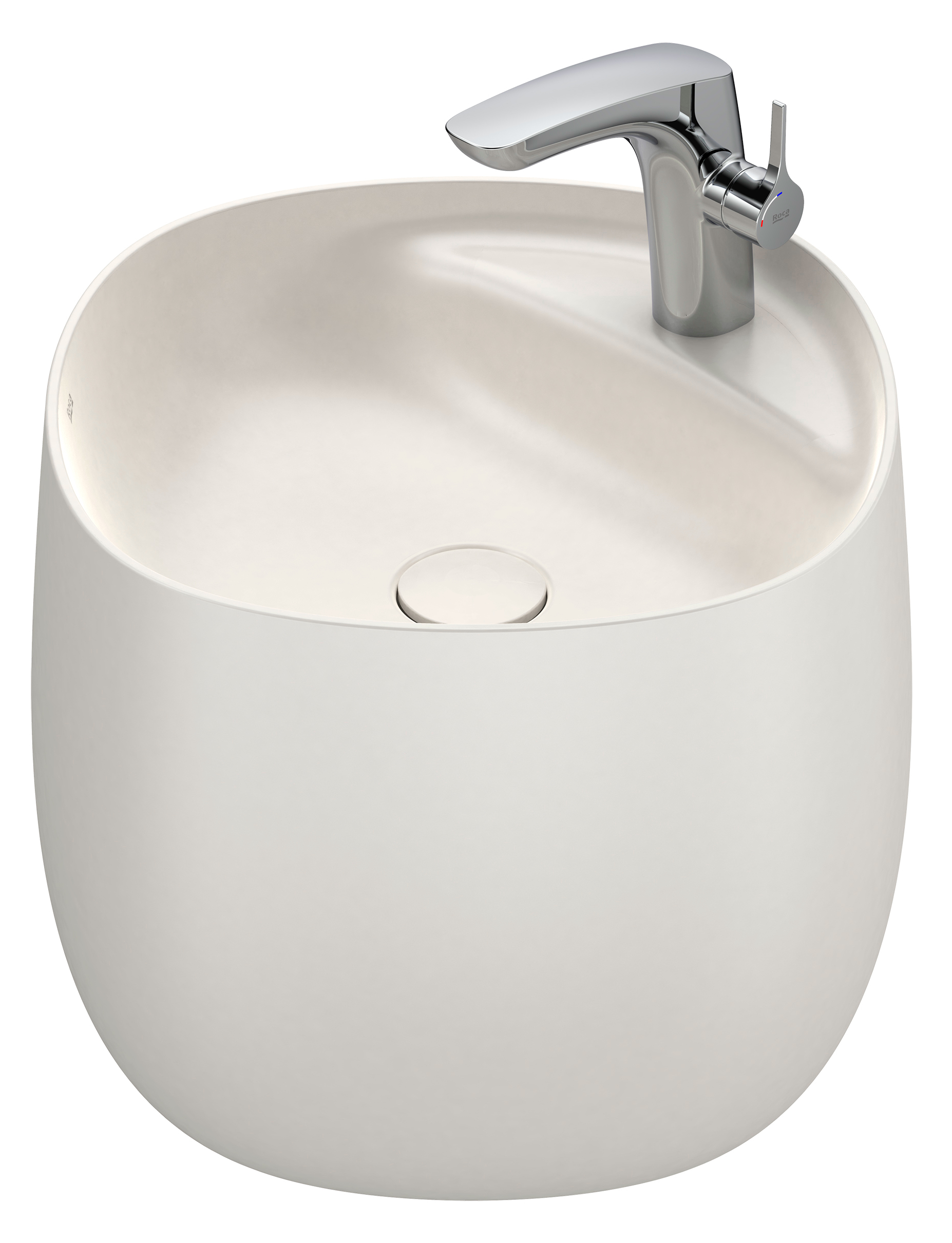 Roca Beyond lavabo 47x46 cm ovale classique marron/beige A3270B1650