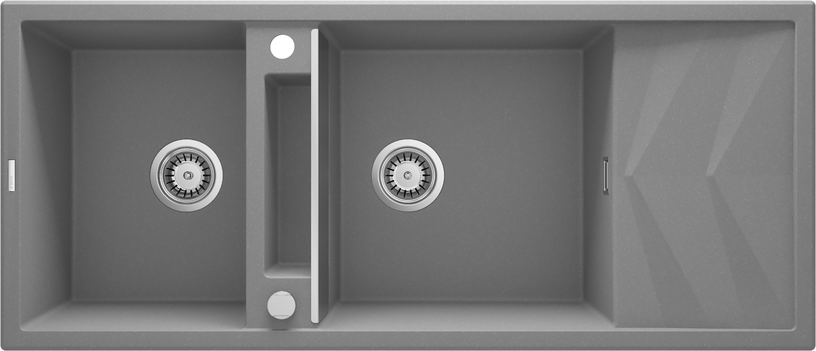 Deante Magnetic évier en granit 116x50 cm gris/graphite/onyx ZRM_S213